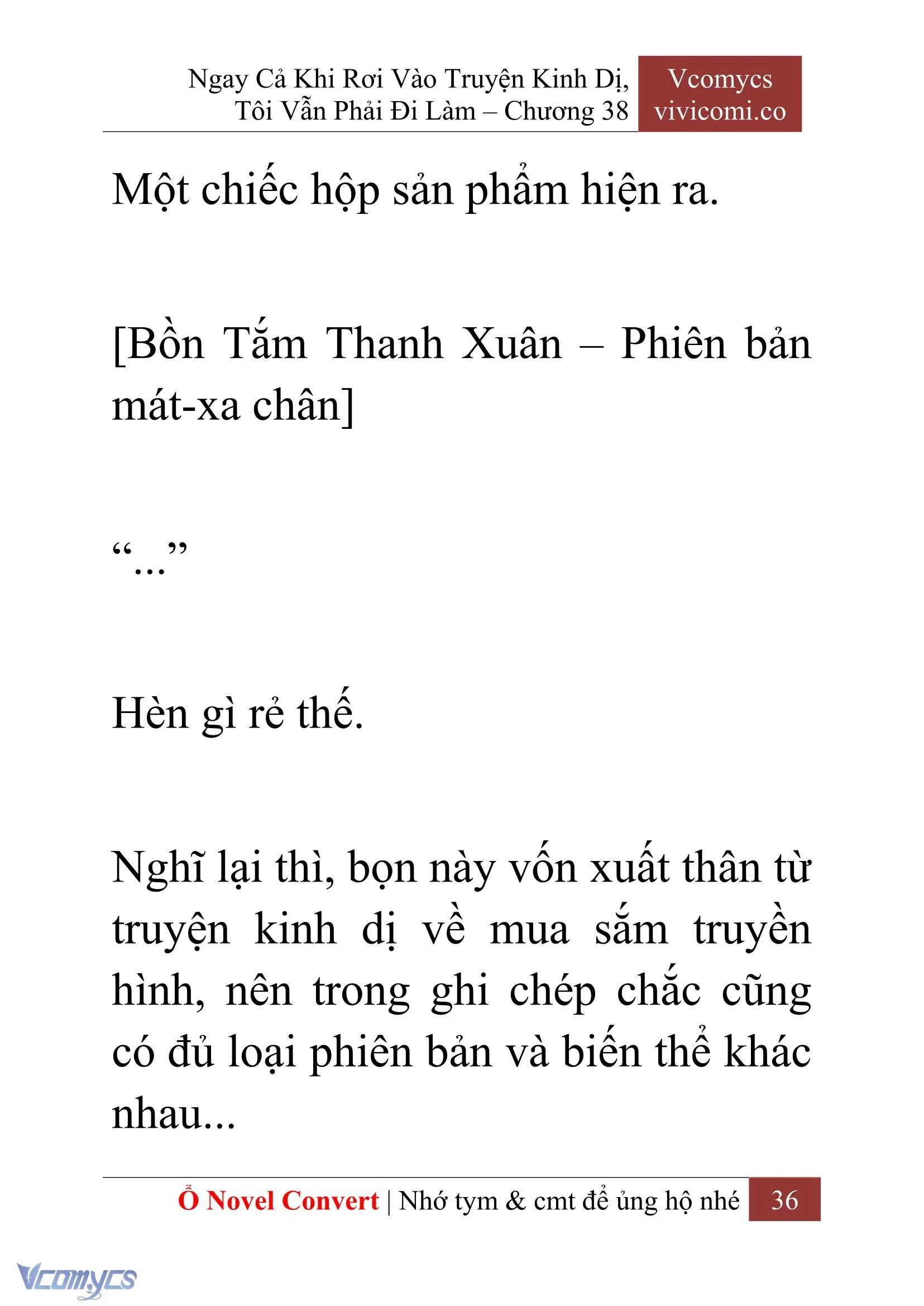 [Novel] Ngay Cả Khi Rơi Vào Truyện Kinh Dị, Tôi Vẫn Phải Đi Làm Chapter  38 - 38
