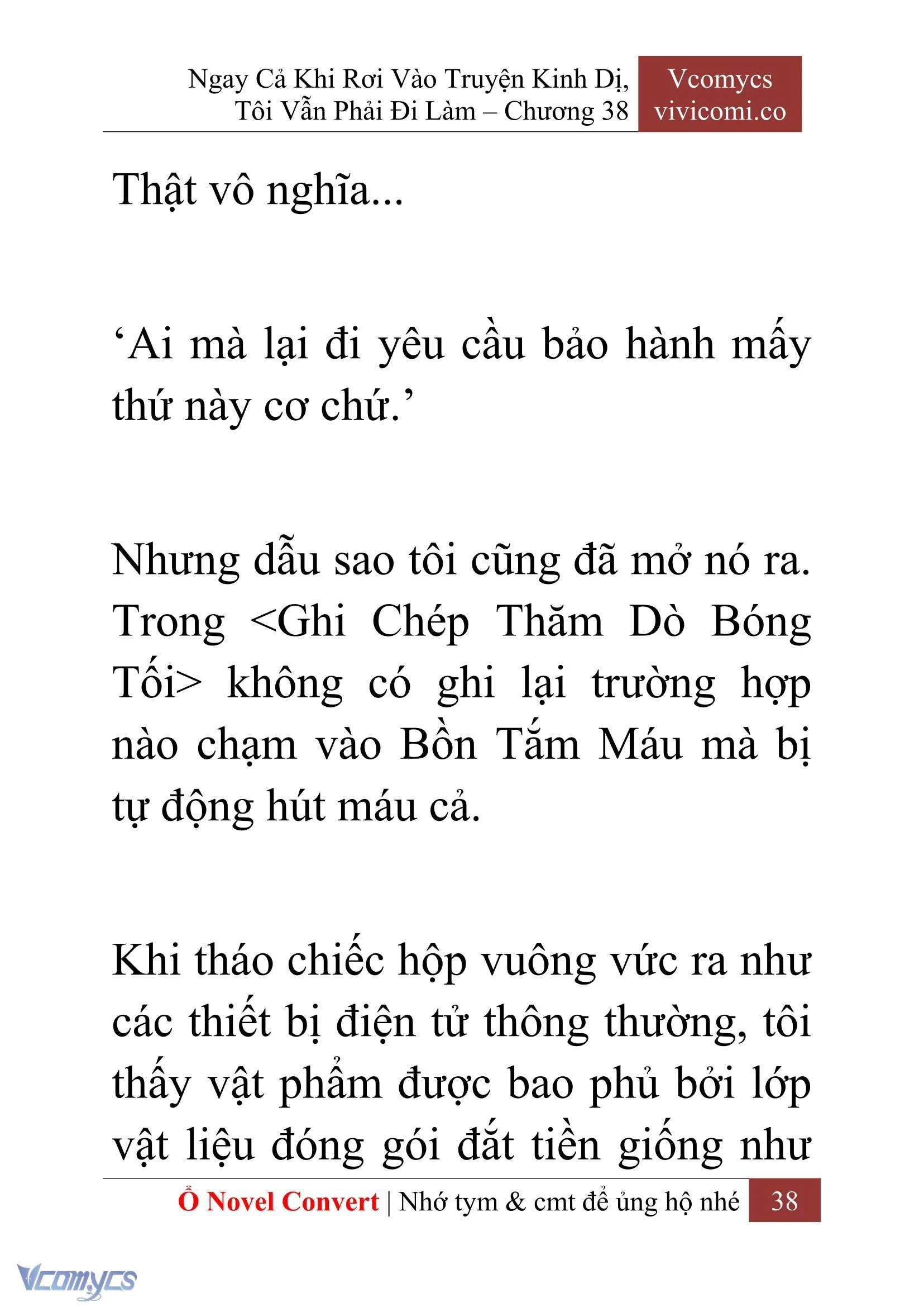 [Novel] Ngay Cả Khi Rơi Vào Truyện Kinh Dị, Tôi Vẫn Phải Đi Làm Chapter  38 - 40