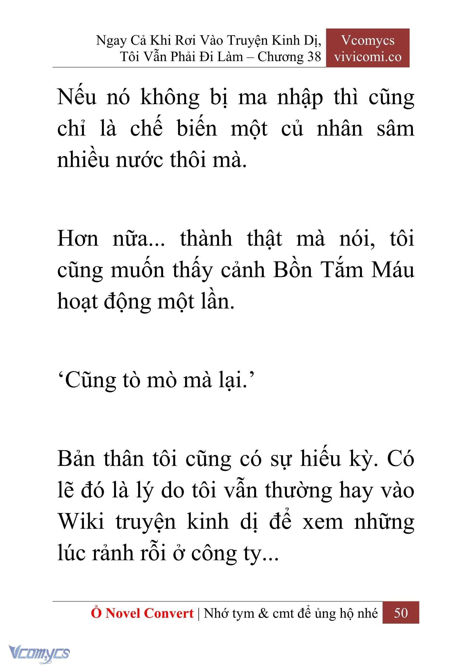 [Novel] Ngay Cả Khi Rơi Vào Truyện Kinh Dị, Tôi Vẫn Phải Đi Làm Chapter  38 - 52