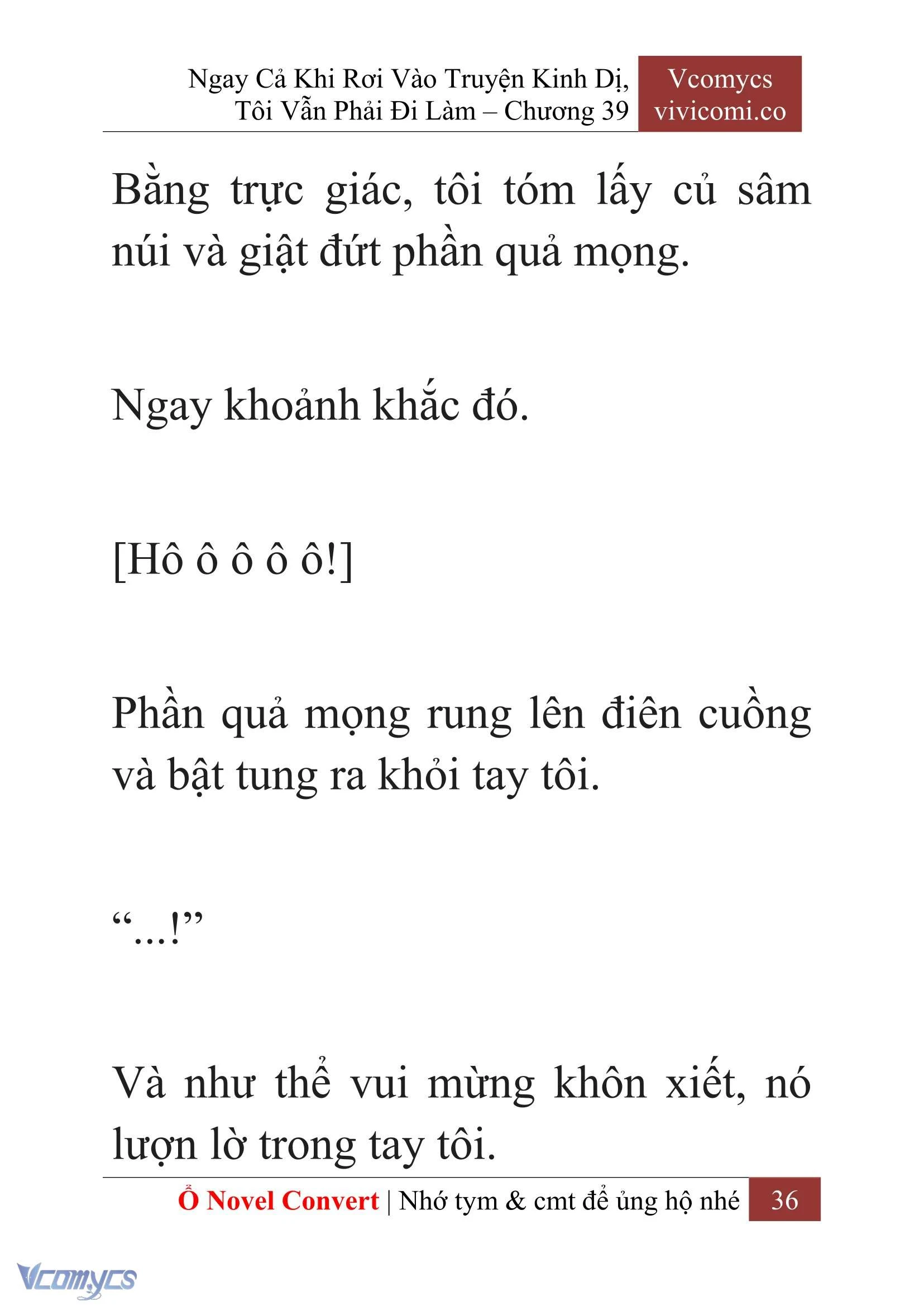 [Novel] Ngay Cả Khi Rơi Vào Truyện Kinh Dị, Tôi Vẫn Phải Đi Làm Chapter  39 - 38