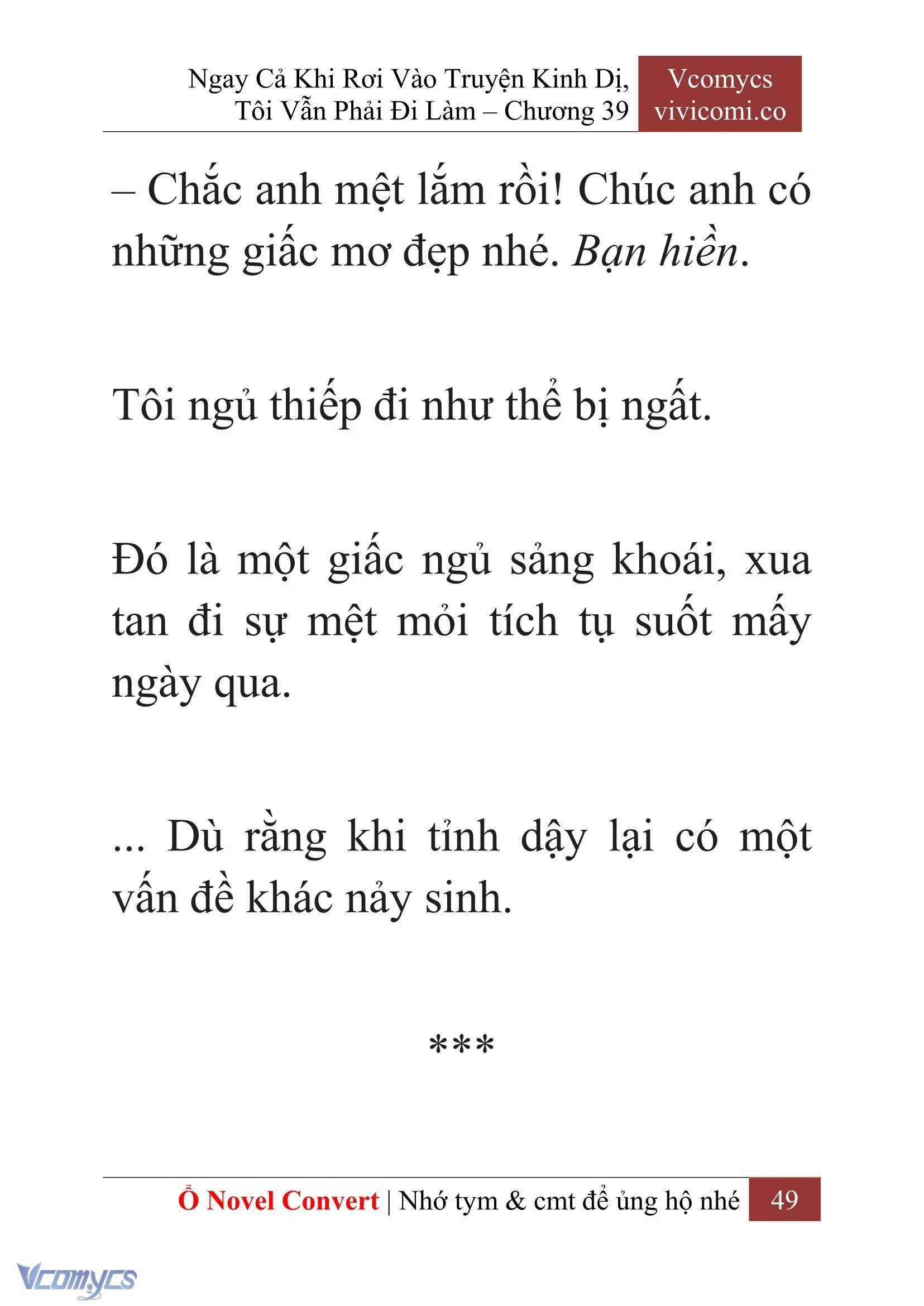 [Novel] Ngay Cả Khi Rơi Vào Truyện Kinh Dị, Tôi Vẫn Phải Đi Làm Chapter  39 - 51