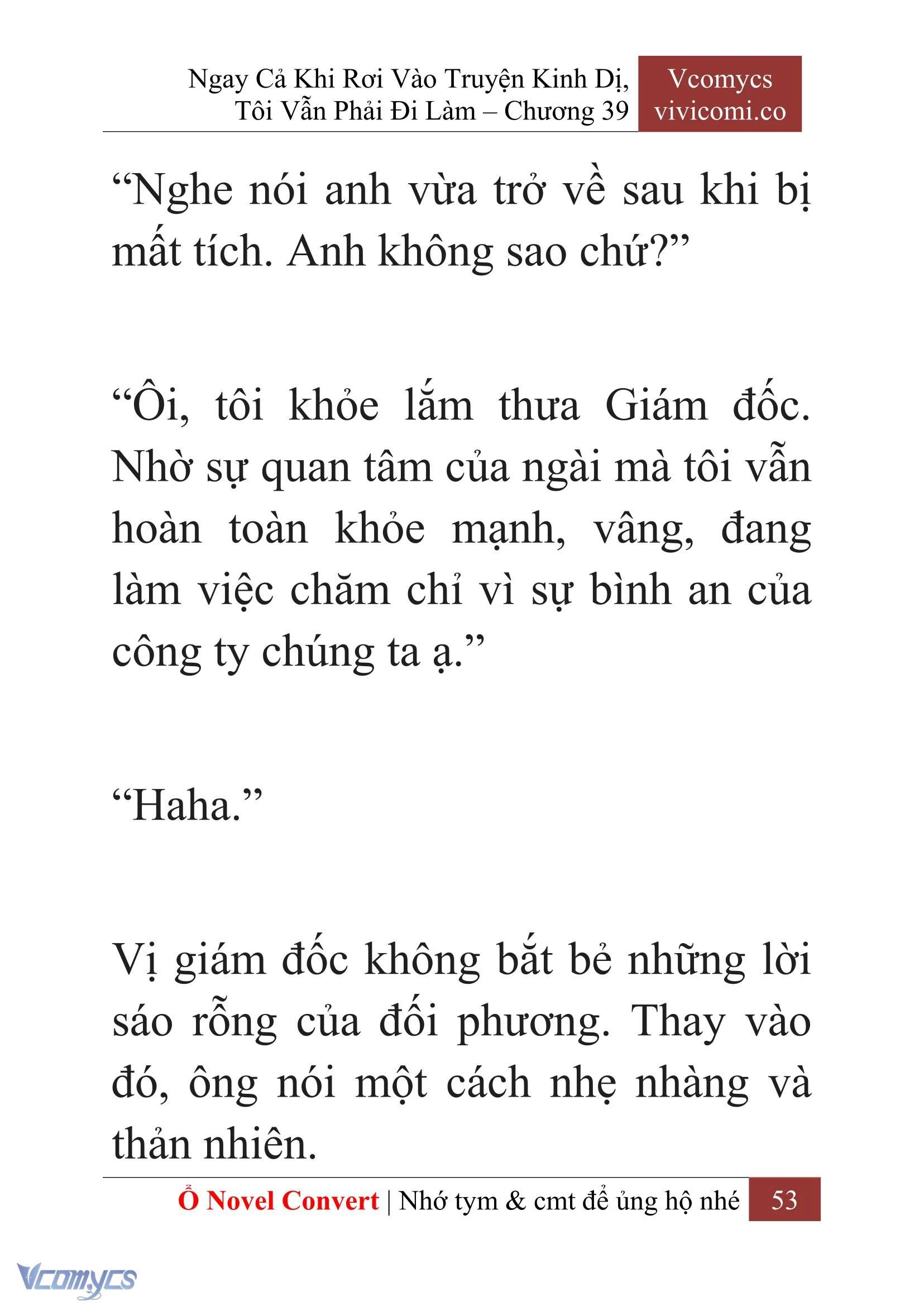 [Novel] Ngay Cả Khi Rơi Vào Truyện Kinh Dị, Tôi Vẫn Phải Đi Làm Chapter  39 - 55