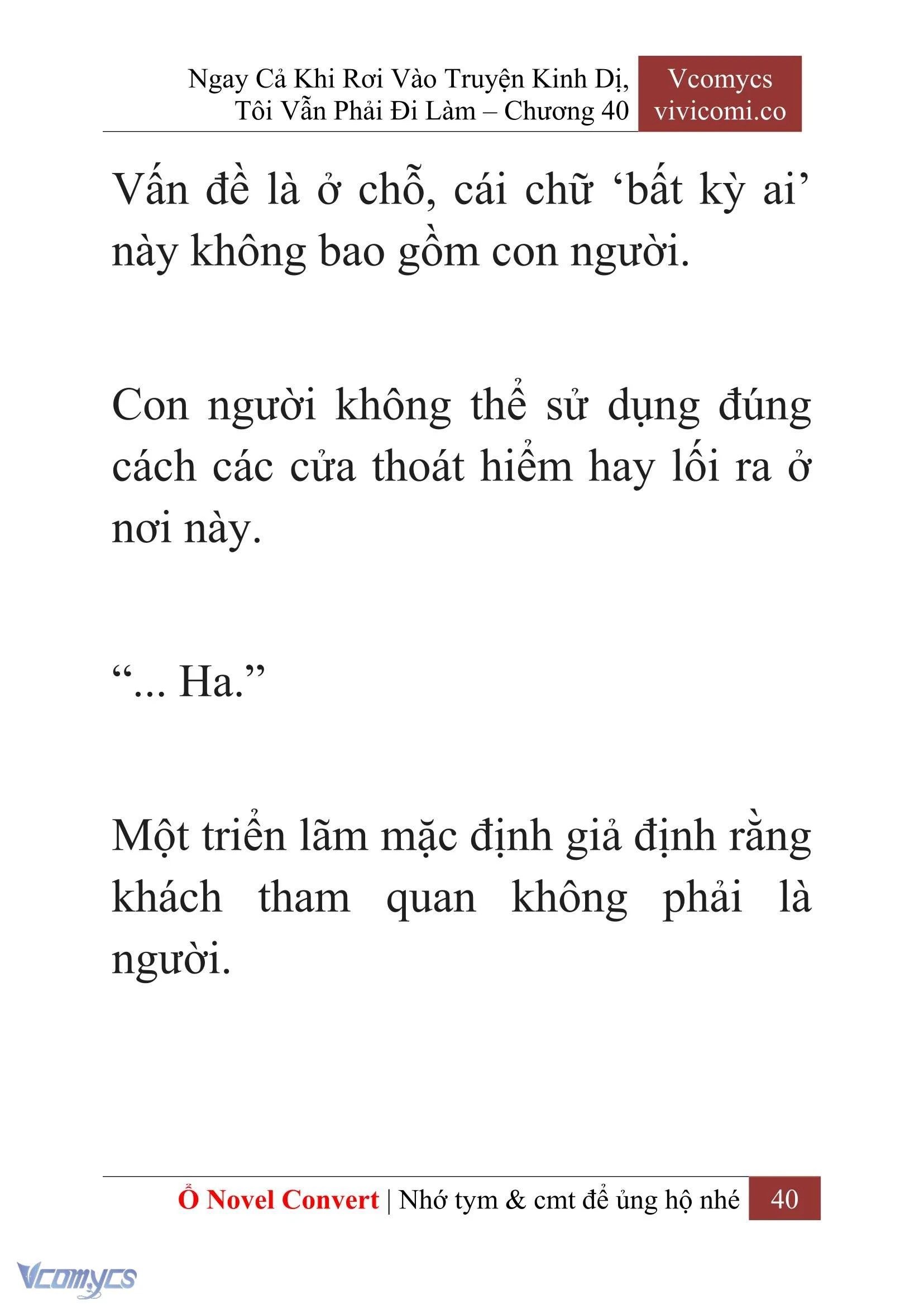 [Novel] Ngay Cả Khi Rơi Vào Truyện Kinh Dị, Tôi Vẫn Phải Đi Làm Chapter  40 - 42