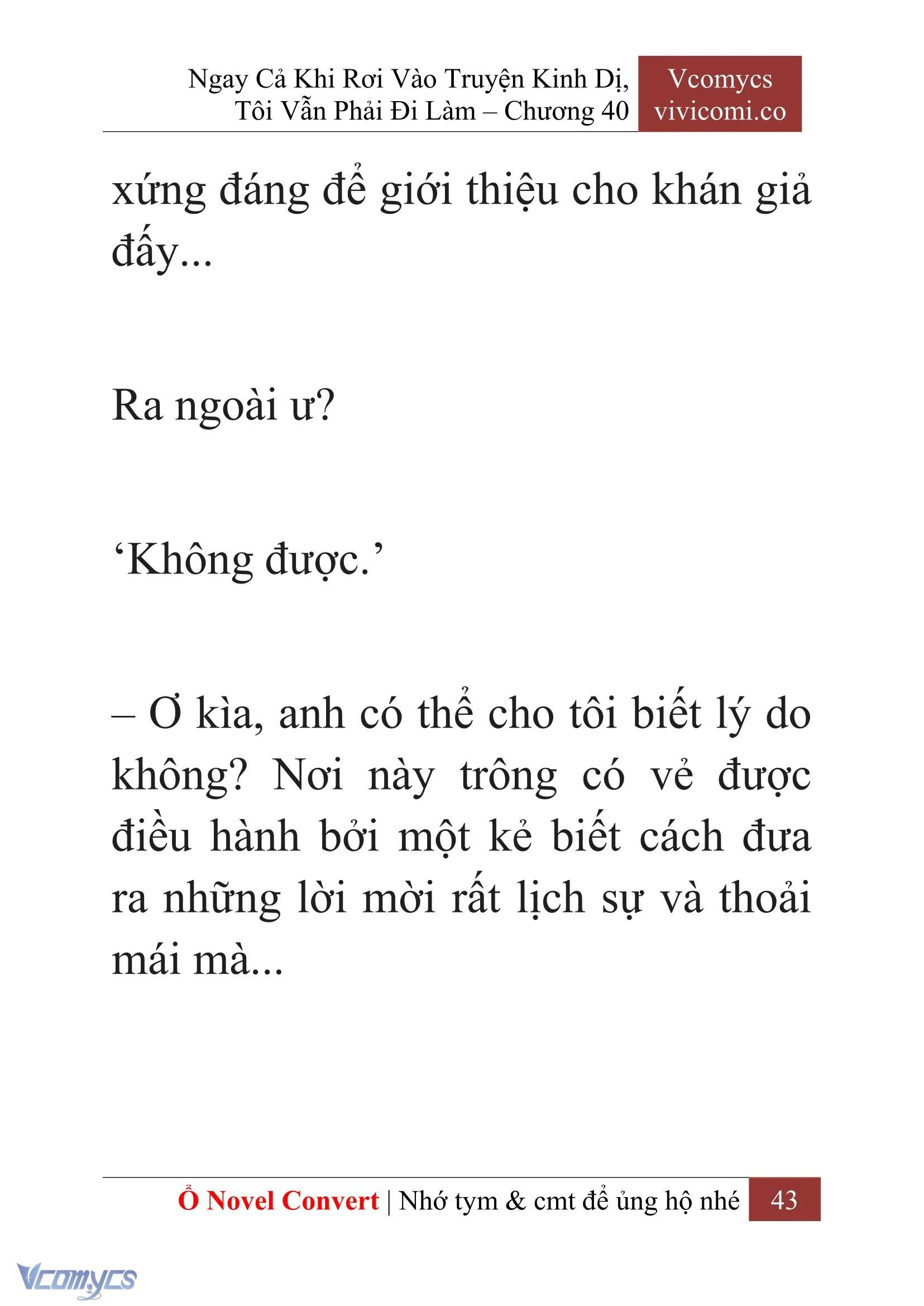 [Novel] Ngay Cả Khi Rơi Vào Truyện Kinh Dị, Tôi Vẫn Phải Đi Làm Chapter  40 - 45
