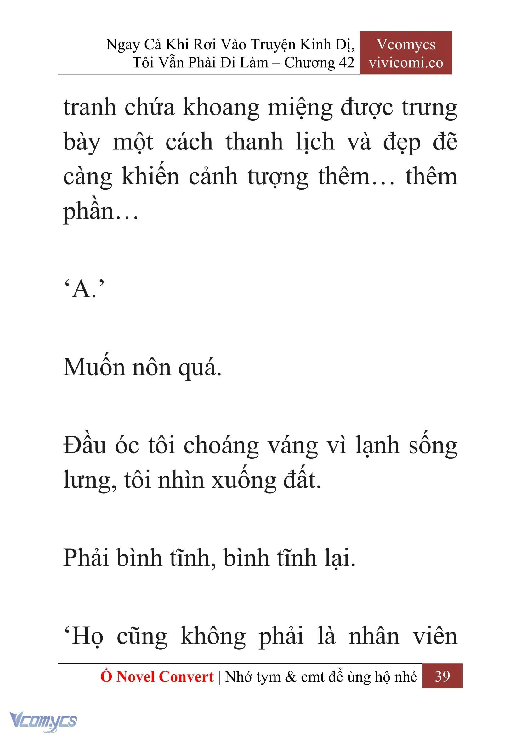 [Novel] Ngay Cả Khi Rơi Vào Truyện Kinh Dị, Tôi Vẫn Phải Đi Làm Chapter  42 - 41