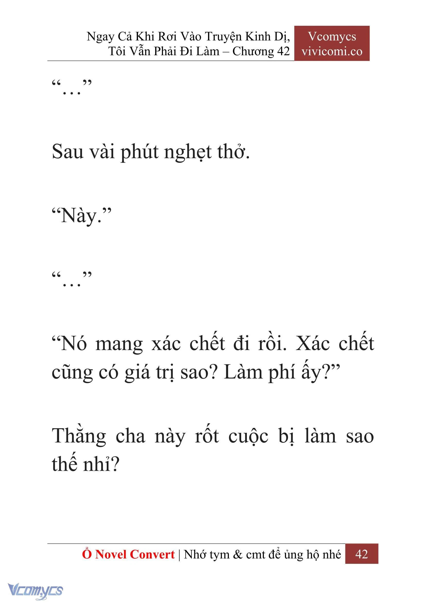 [Novel] Ngay Cả Khi Rơi Vào Truyện Kinh Dị, Tôi Vẫn Phải Đi Làm Chapter  42 - 44