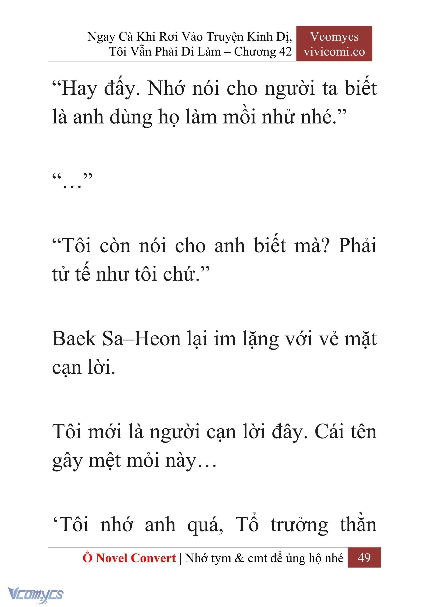 [Novel] Ngay Cả Khi Rơi Vào Truyện Kinh Dị, Tôi Vẫn Phải Đi Làm Chapter  42 - 51