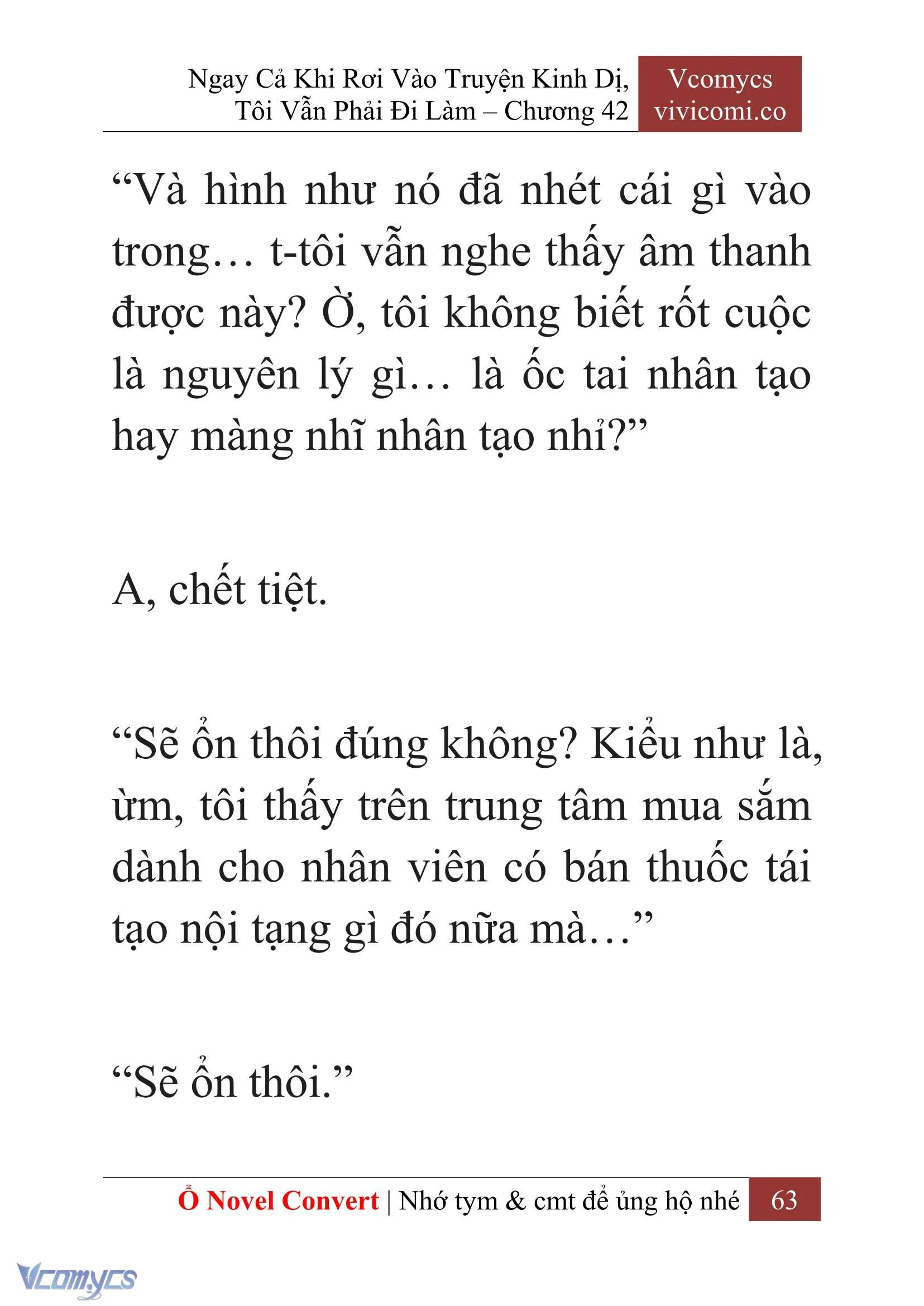 [Novel] Ngay Cả Khi Rơi Vào Truyện Kinh Dị, Tôi Vẫn Phải Đi Làm Chapter  42 - 65