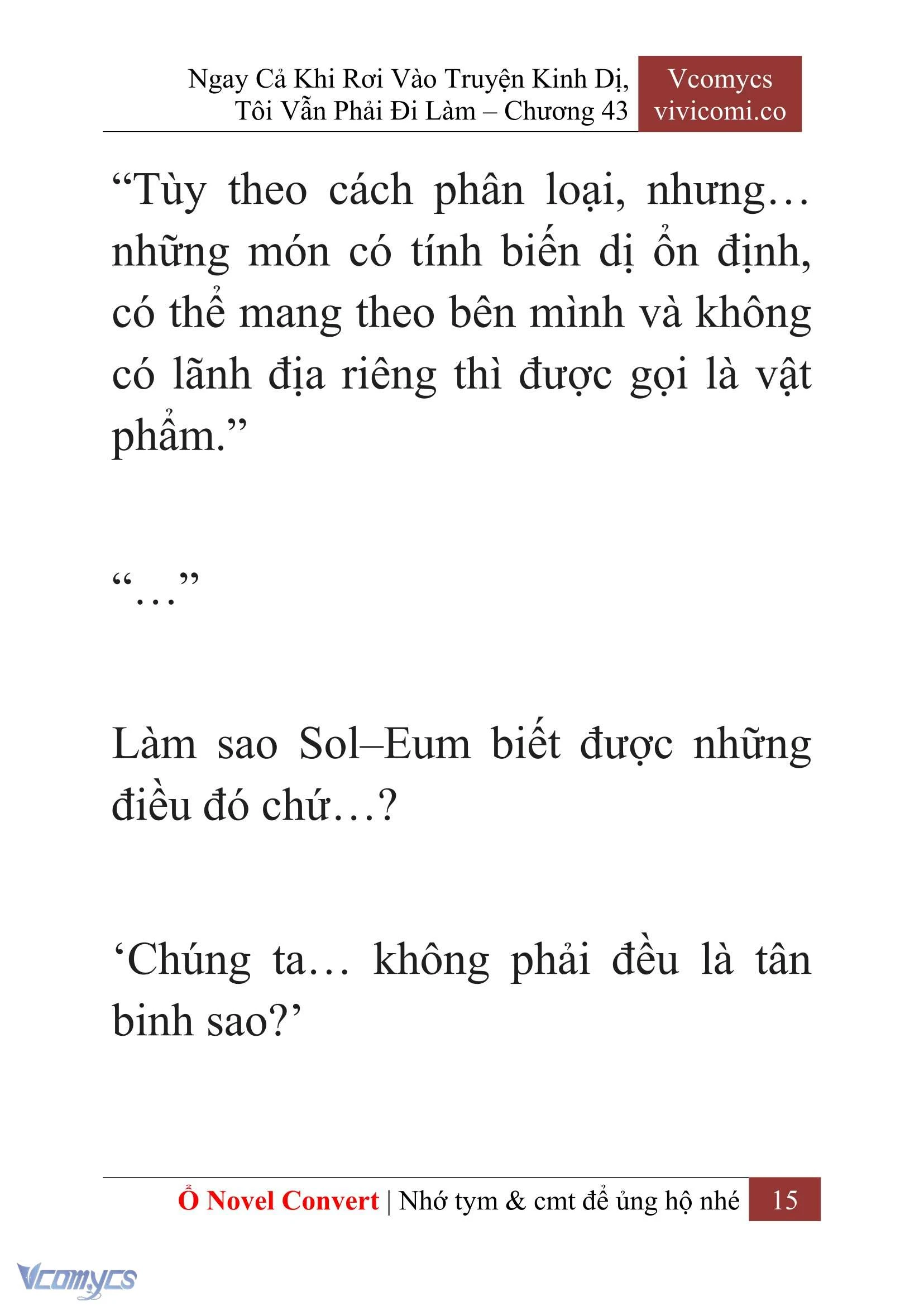 [Novel] Ngay Cả Khi Rơi Vào Truyện Kinh Dị, Tôi Vẫn Phải Đi Làm Chapter  43 - 17