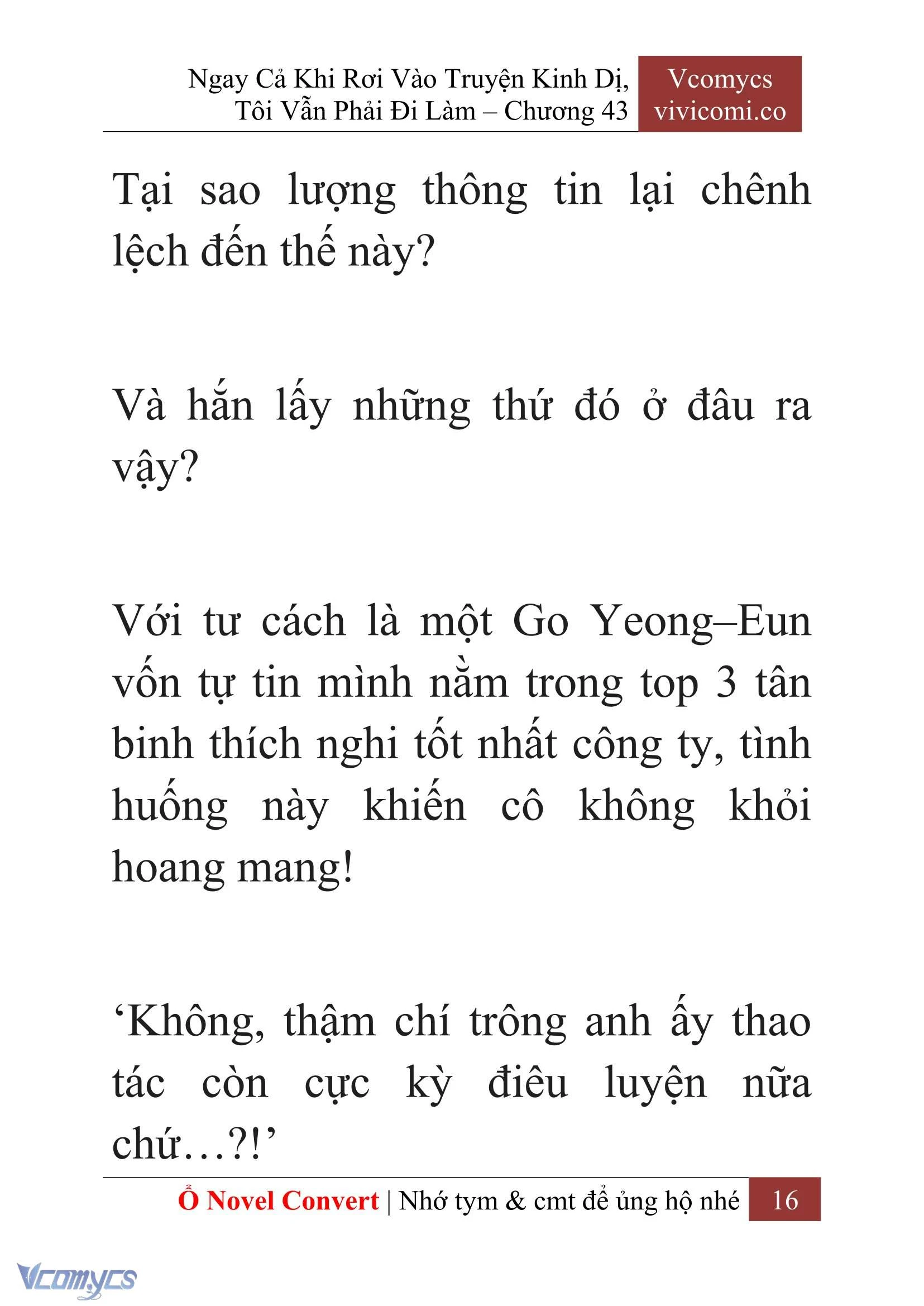 [Novel] Ngay Cả Khi Rơi Vào Truyện Kinh Dị, Tôi Vẫn Phải Đi Làm Chapter  43 - 18