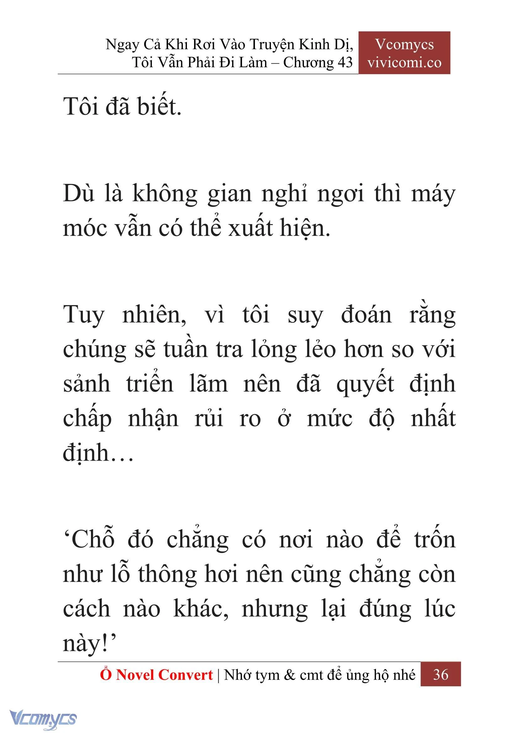 [Novel] Ngay Cả Khi Rơi Vào Truyện Kinh Dị, Tôi Vẫn Phải Đi Làm Chapter  43 - 38