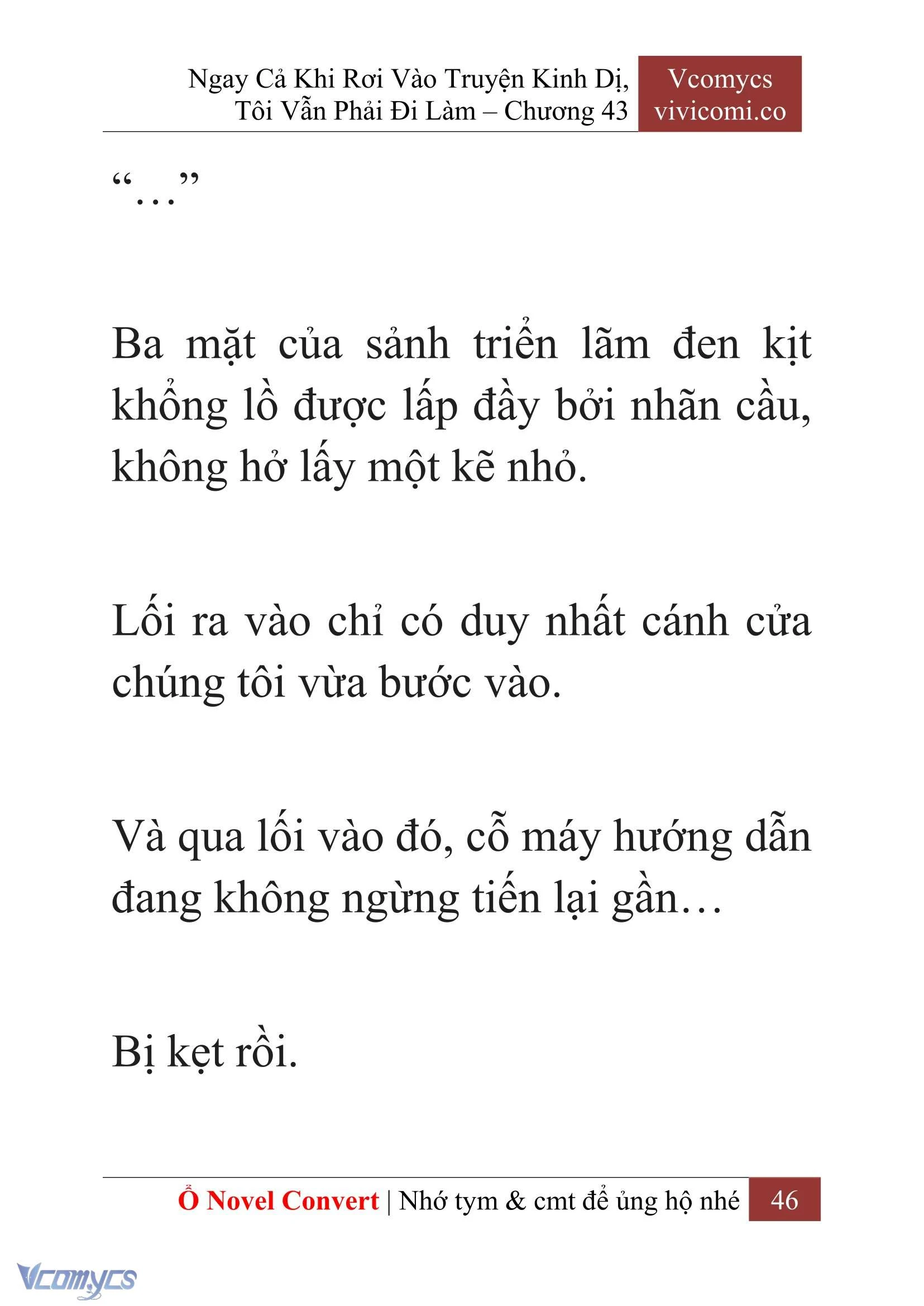 [Novel] Ngay Cả Khi Rơi Vào Truyện Kinh Dị, Tôi Vẫn Phải Đi Làm Chapter  43 - 48