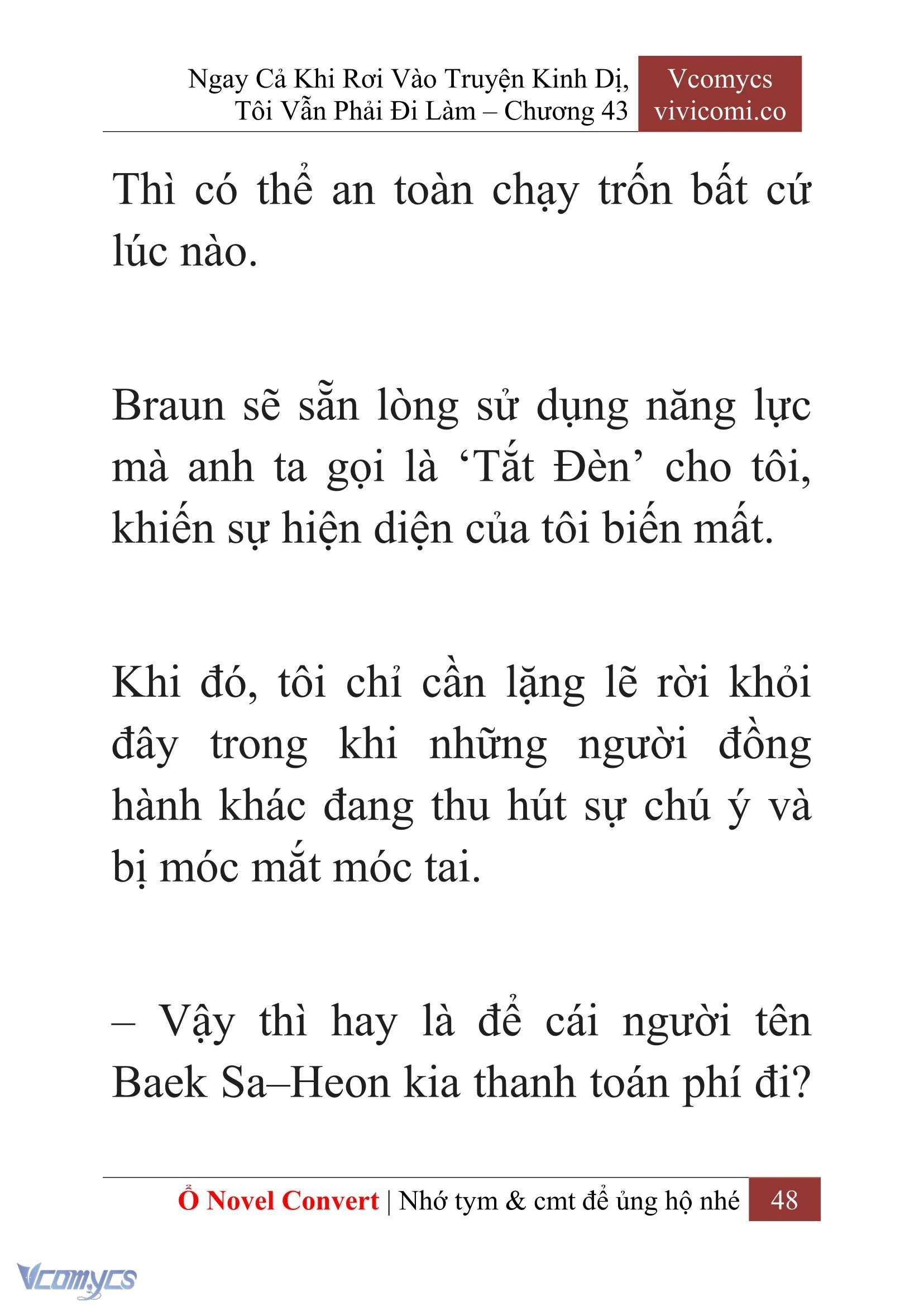 [Novel] Ngay Cả Khi Rơi Vào Truyện Kinh Dị, Tôi Vẫn Phải Đi Làm Chapter  43 - 50