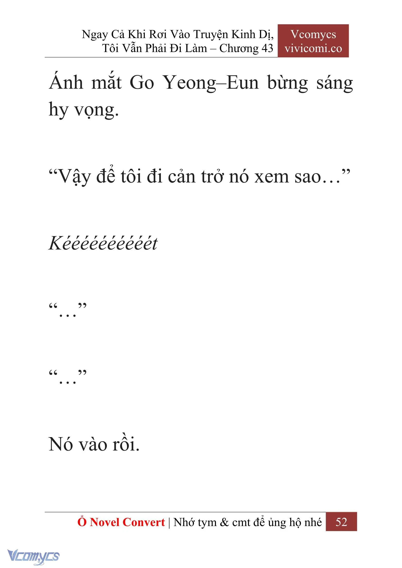 [Novel] Ngay Cả Khi Rơi Vào Truyện Kinh Dị, Tôi Vẫn Phải Đi Làm Chapter  43 - 54