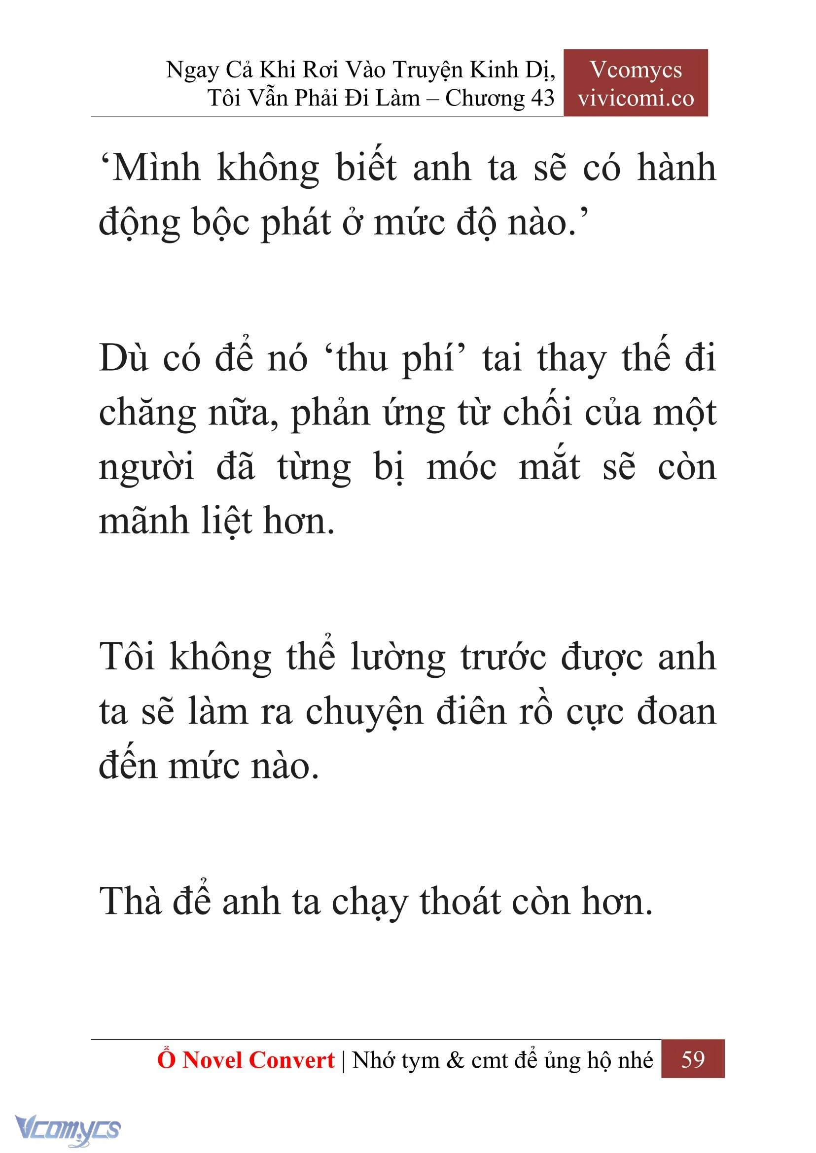 [Novel] Ngay Cả Khi Rơi Vào Truyện Kinh Dị, Tôi Vẫn Phải Đi Làm Chapter  43 - 61