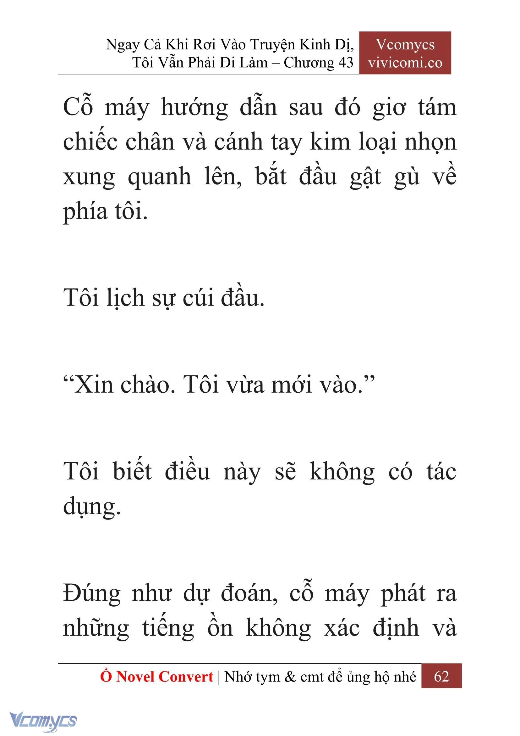[Novel] Ngay Cả Khi Rơi Vào Truyện Kinh Dị, Tôi Vẫn Phải Đi Làm Chapter  43 - 64