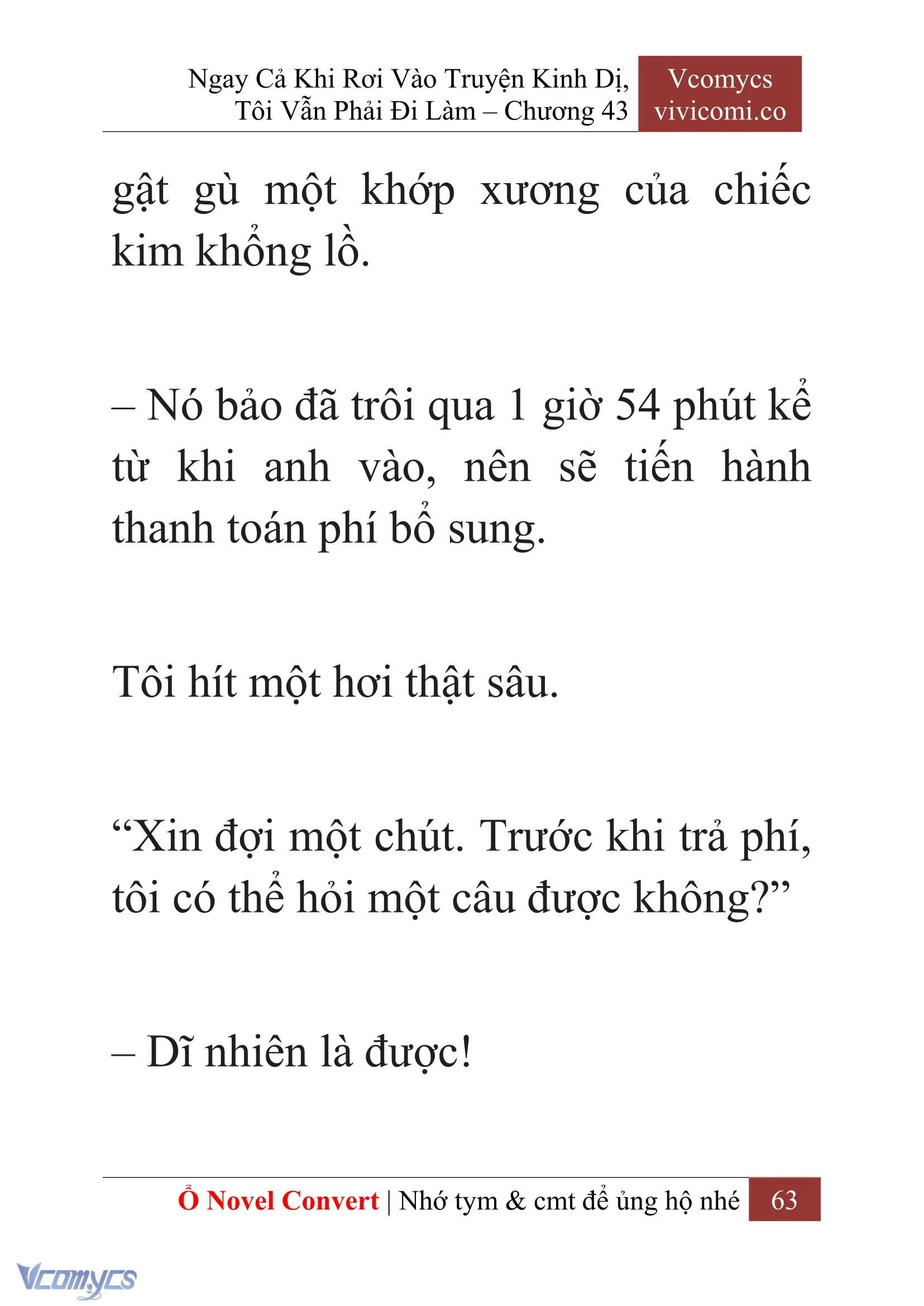 [Novel] Ngay Cả Khi Rơi Vào Truyện Kinh Dị, Tôi Vẫn Phải Đi Làm Chapter  43 - 65