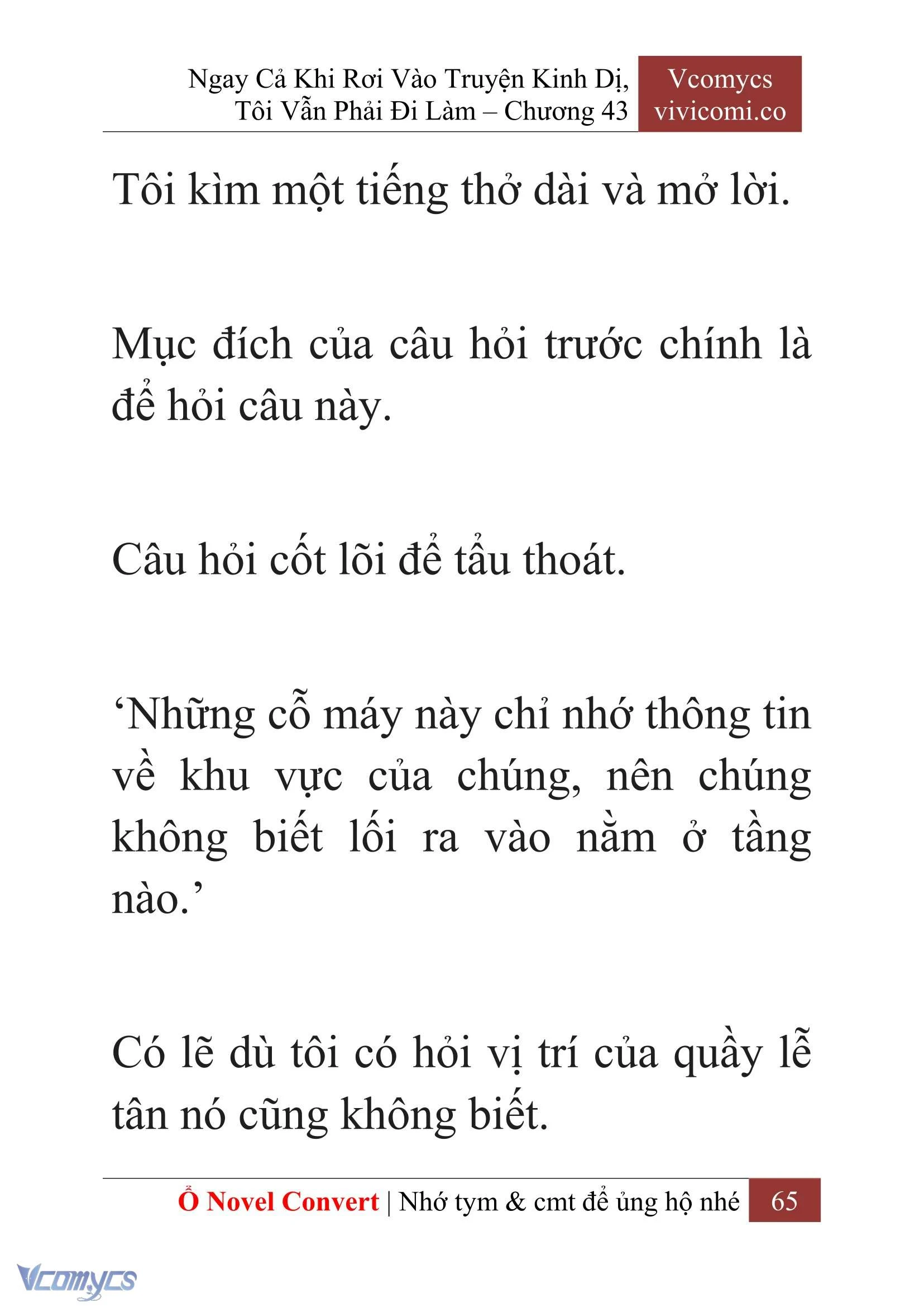 [Novel] Ngay Cả Khi Rơi Vào Truyện Kinh Dị, Tôi Vẫn Phải Đi Làm Chapter  43 - 67