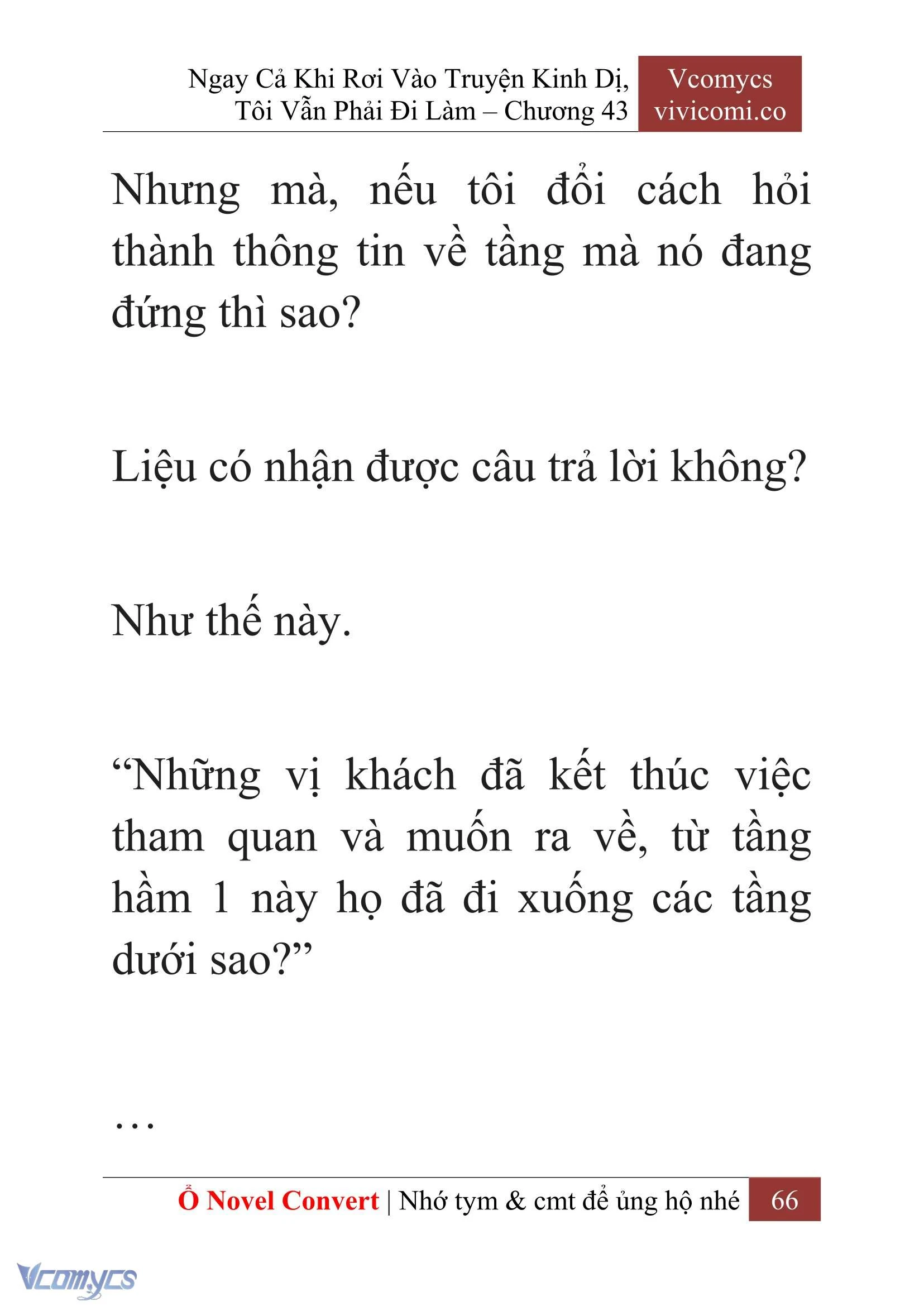 [Novel] Ngay Cả Khi Rơi Vào Truyện Kinh Dị, Tôi Vẫn Phải Đi Làm Chapter  43 - 68