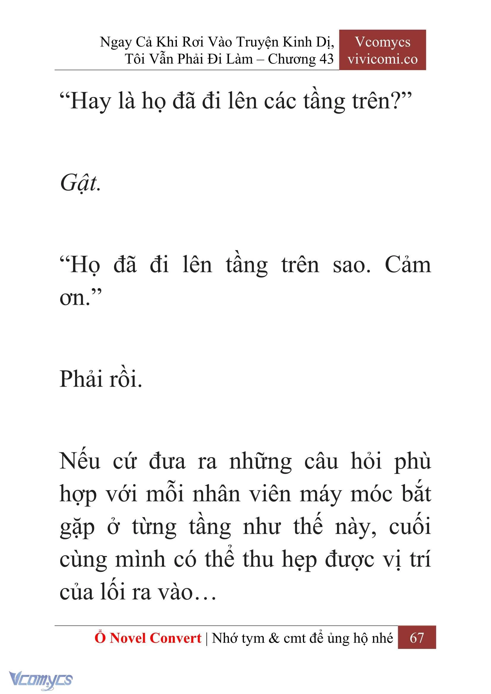 [Novel] Ngay Cả Khi Rơi Vào Truyện Kinh Dị, Tôi Vẫn Phải Đi Làm Chapter  43 - 69