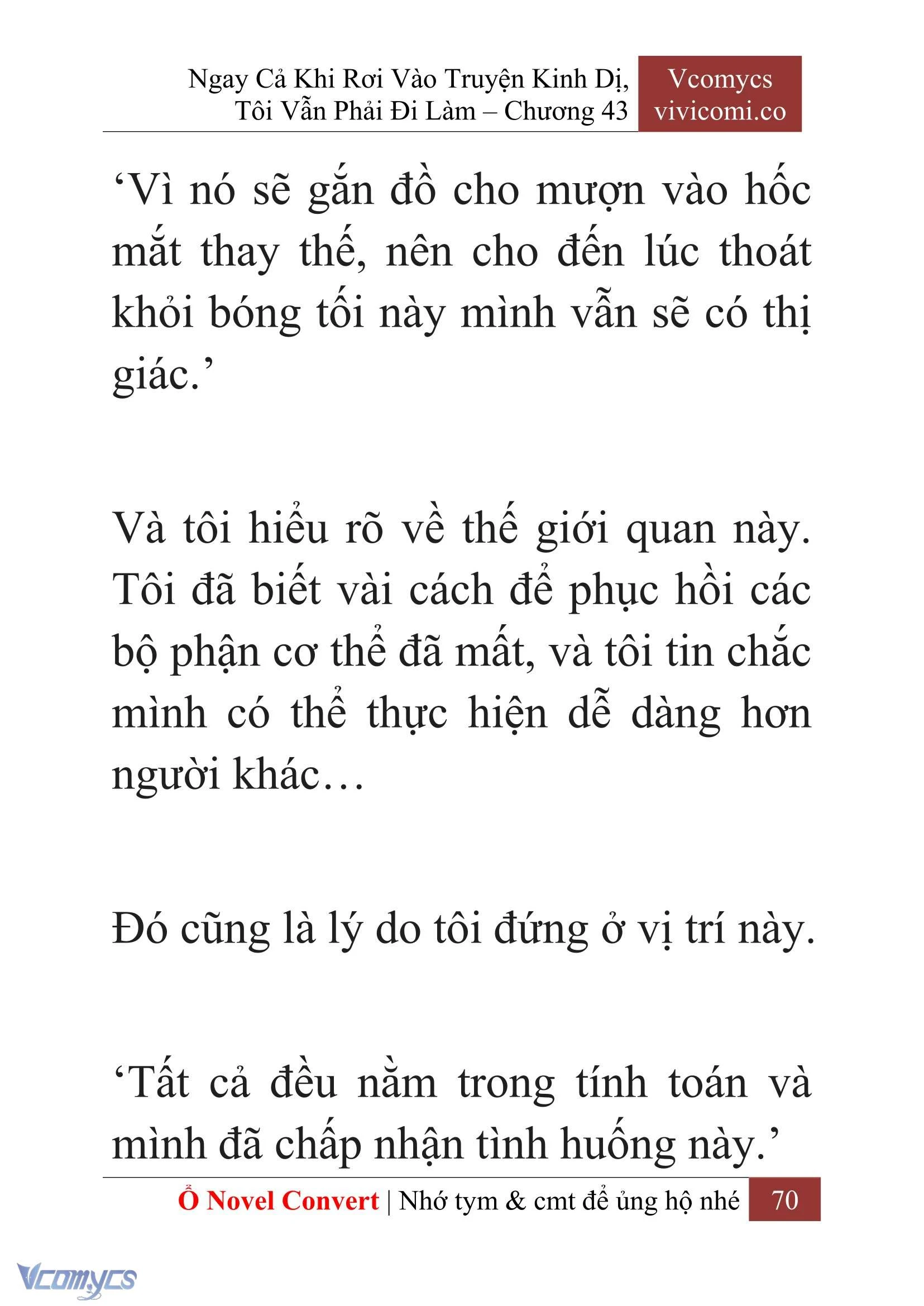 [Novel] Ngay Cả Khi Rơi Vào Truyện Kinh Dị, Tôi Vẫn Phải Đi Làm Chapter  43 - 72