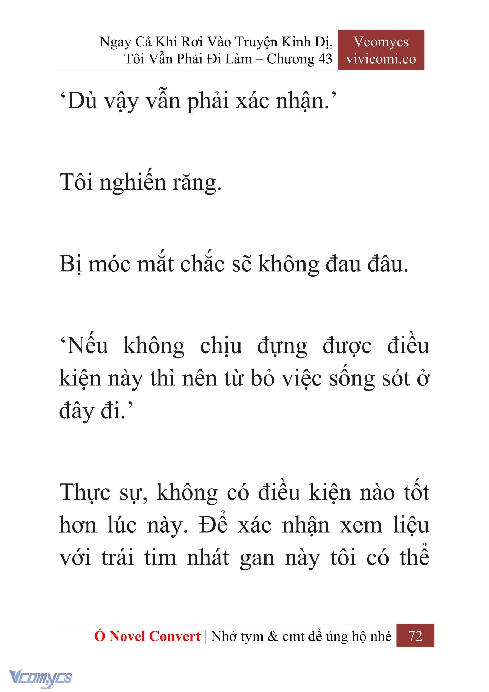 [Novel] Ngay Cả Khi Rơi Vào Truyện Kinh Dị, Tôi Vẫn Phải Đi Làm Chapter  43 - 74