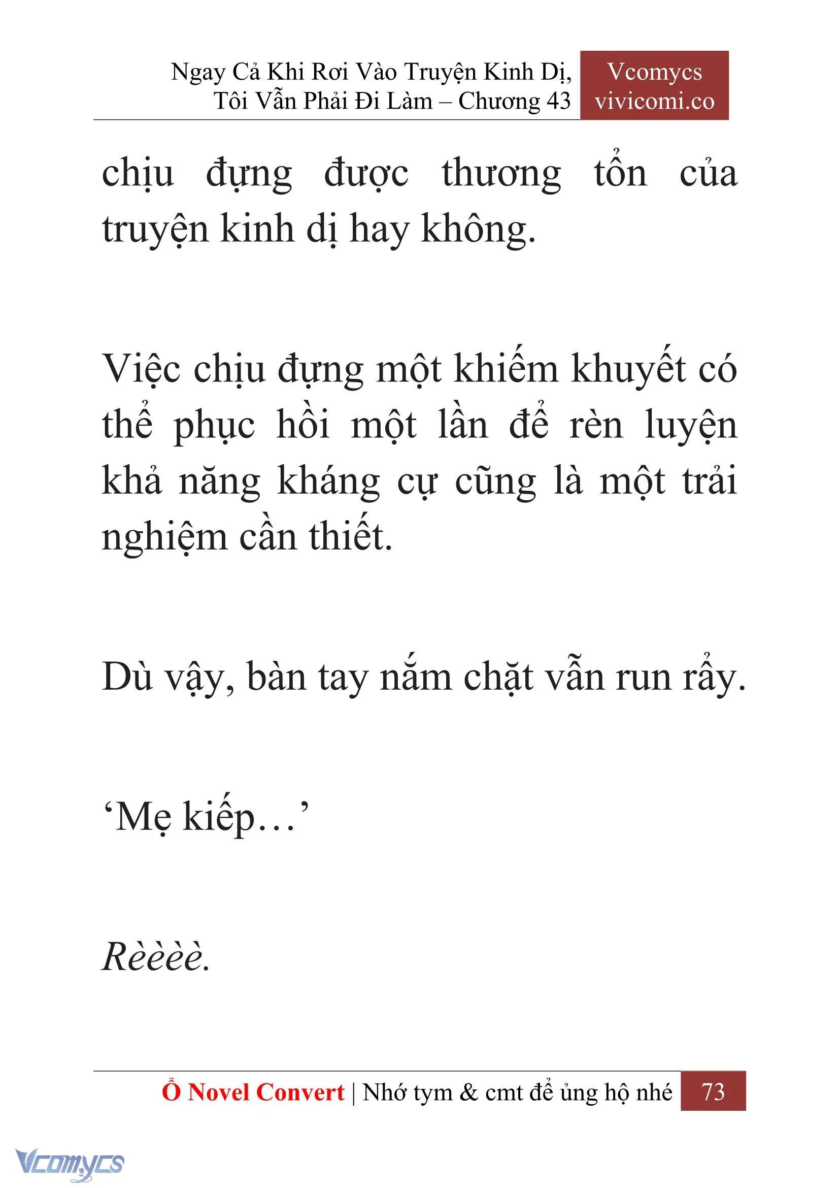 [Novel] Ngay Cả Khi Rơi Vào Truyện Kinh Dị, Tôi Vẫn Phải Đi Làm Chapter  43 - 75