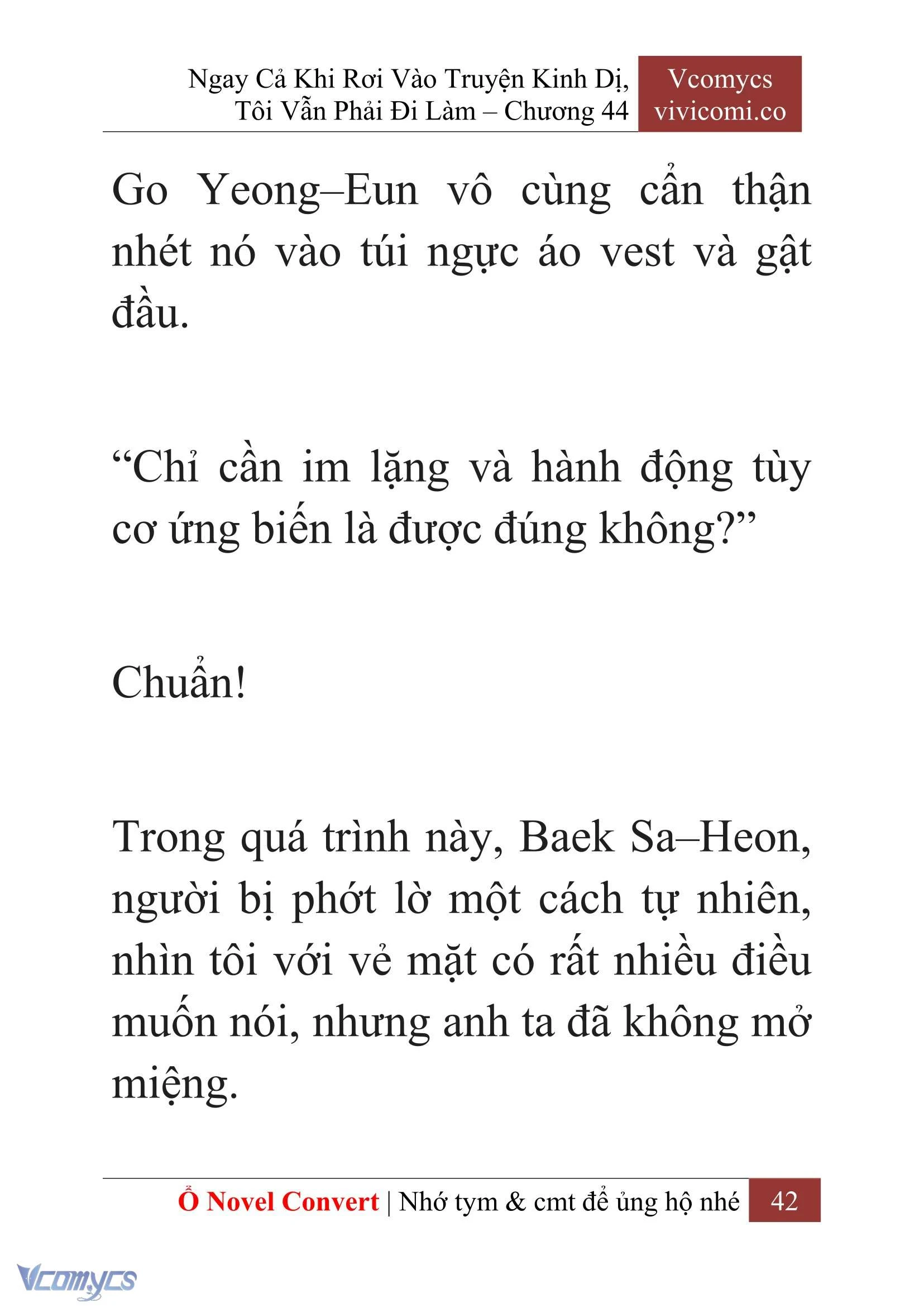 [Novel] Ngay Cả Khi Rơi Vào Truyện Kinh Dị, Tôi Vẫn Phải Đi Làm Chapter  44 - 44