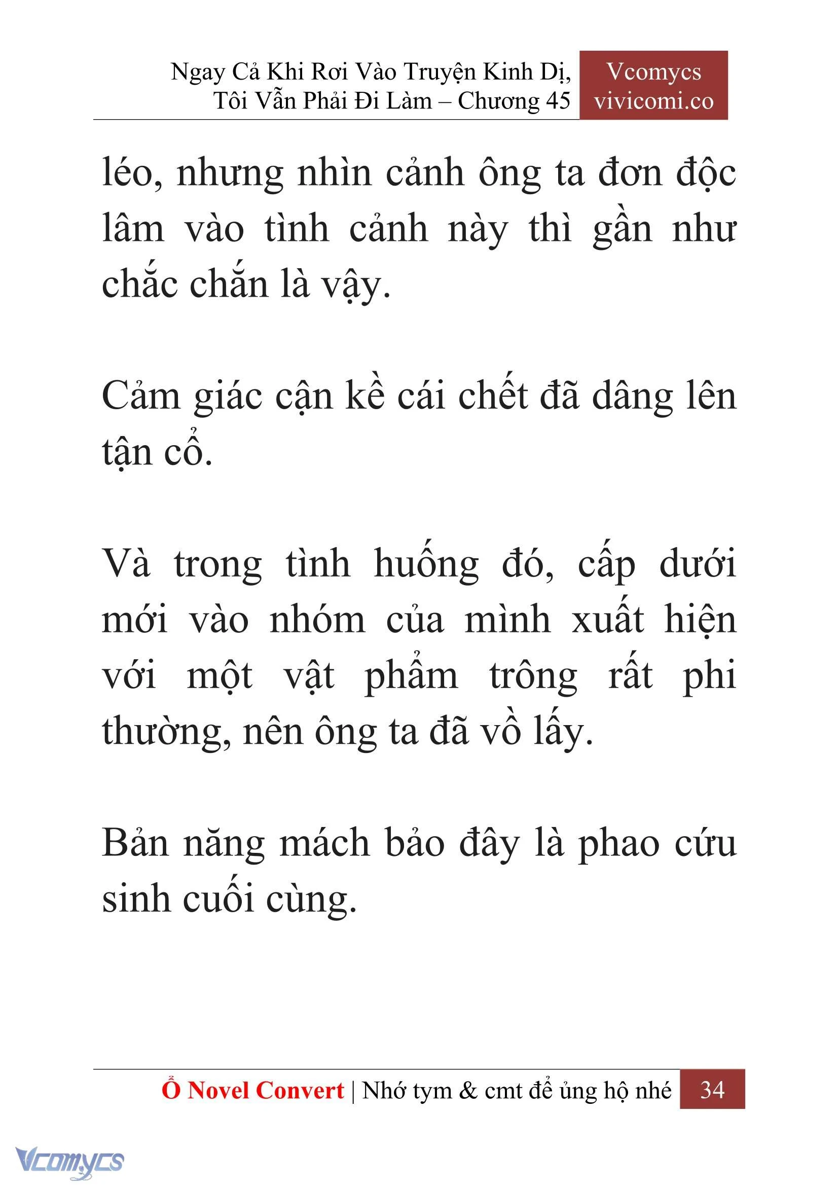 [Novel] Ngay Cả Khi Rơi Vào Truyện Kinh Dị, Tôi Vẫn Phải Đi Làm Chapter  45 - 36