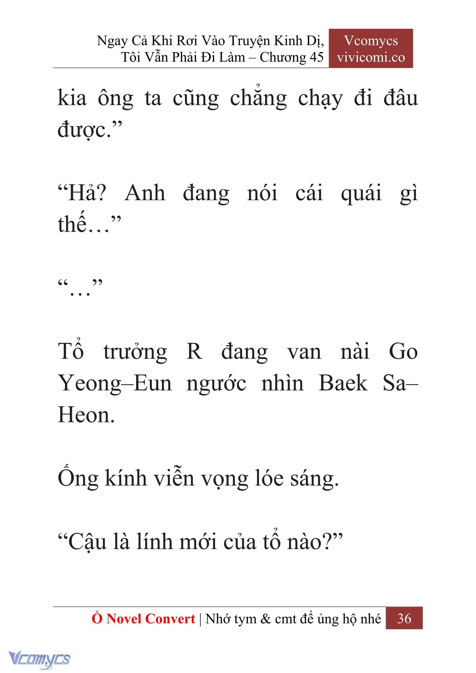 [Novel] Ngay Cả Khi Rơi Vào Truyện Kinh Dị, Tôi Vẫn Phải Đi Làm Chapter  45 - 38