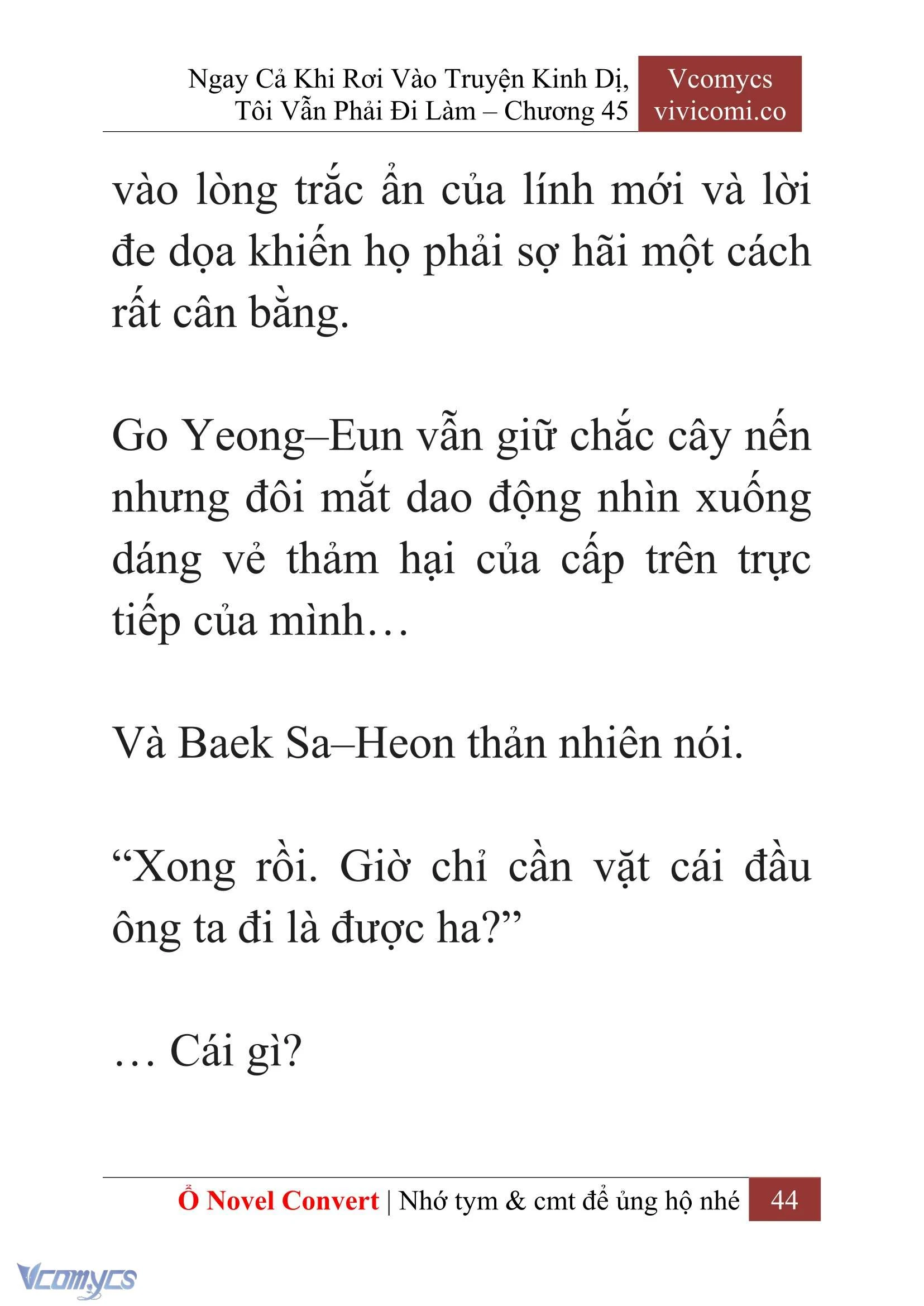 [Novel] Ngay Cả Khi Rơi Vào Truyện Kinh Dị, Tôi Vẫn Phải Đi Làm Chapter  45 - 46