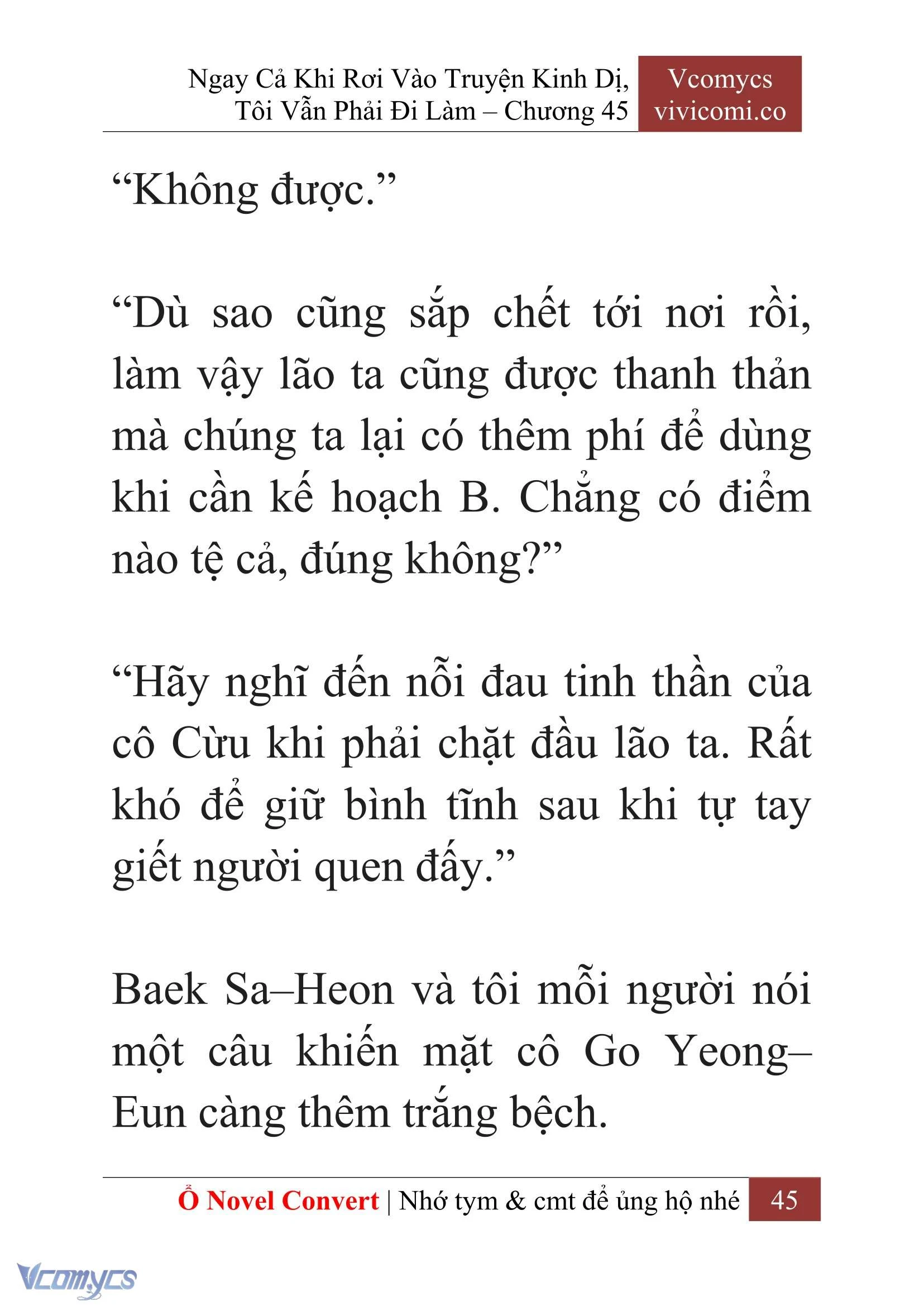 [Novel] Ngay Cả Khi Rơi Vào Truyện Kinh Dị, Tôi Vẫn Phải Đi Làm Chapter  45 - 47