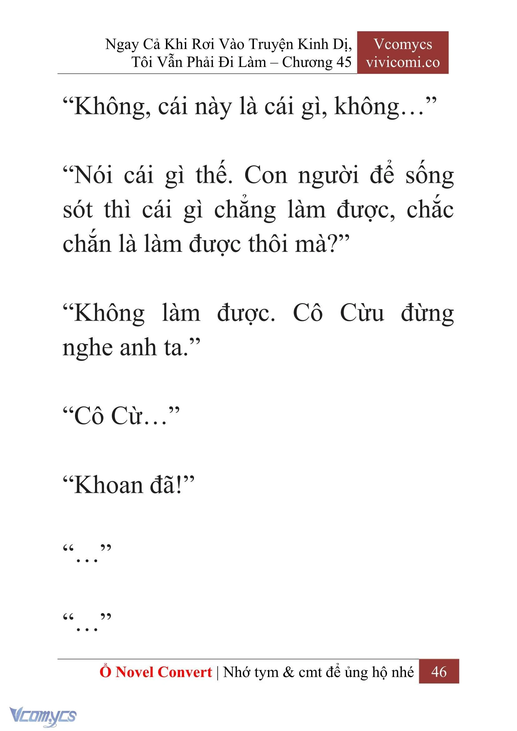 [Novel] Ngay Cả Khi Rơi Vào Truyện Kinh Dị, Tôi Vẫn Phải Đi Làm Chapter  45 - 48
