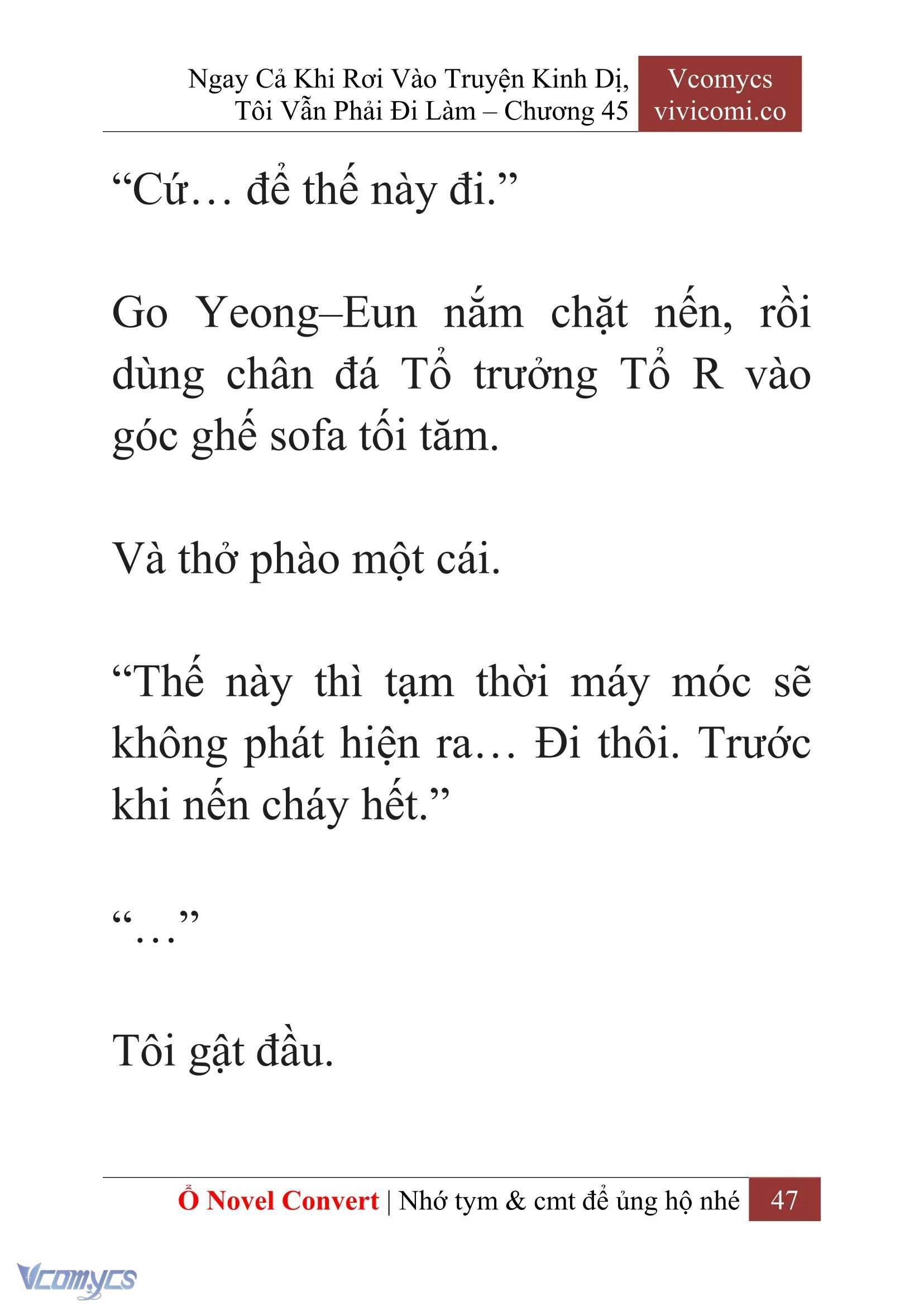[Novel] Ngay Cả Khi Rơi Vào Truyện Kinh Dị, Tôi Vẫn Phải Đi Làm Chapter  45 - 49