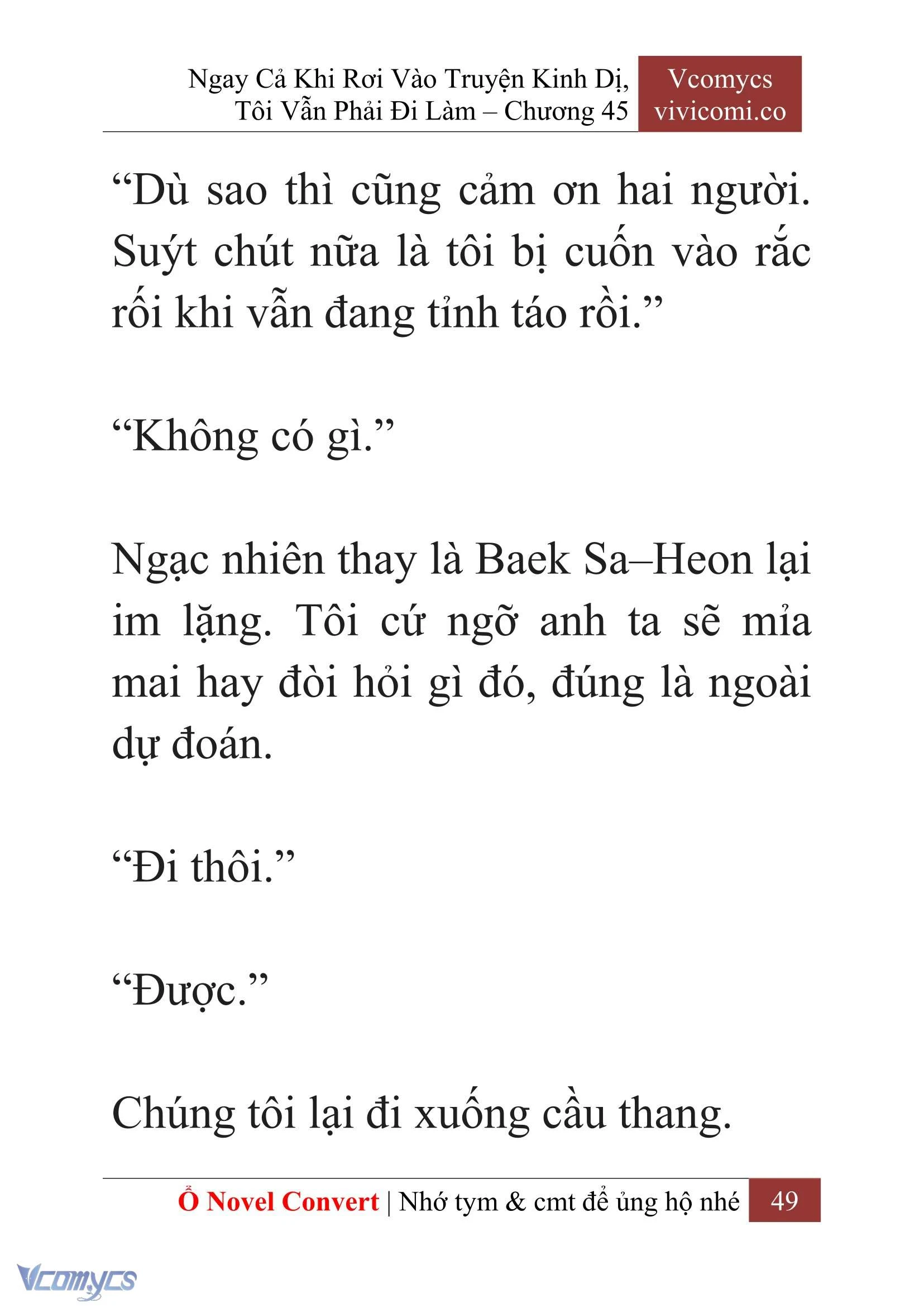 [Novel] Ngay Cả Khi Rơi Vào Truyện Kinh Dị, Tôi Vẫn Phải Đi Làm Chapter  45 - 51