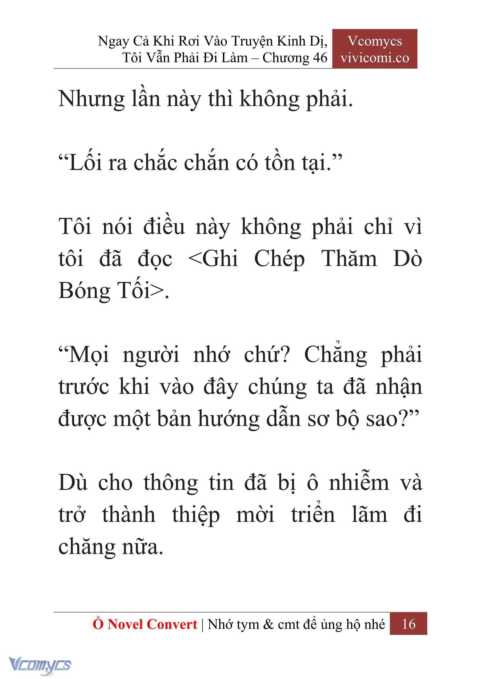 [Novel] Ngay Cả Khi Rơi Vào Truyện Kinh Dị, Tôi Vẫn Phải Đi Làm Chapter  46 - 18