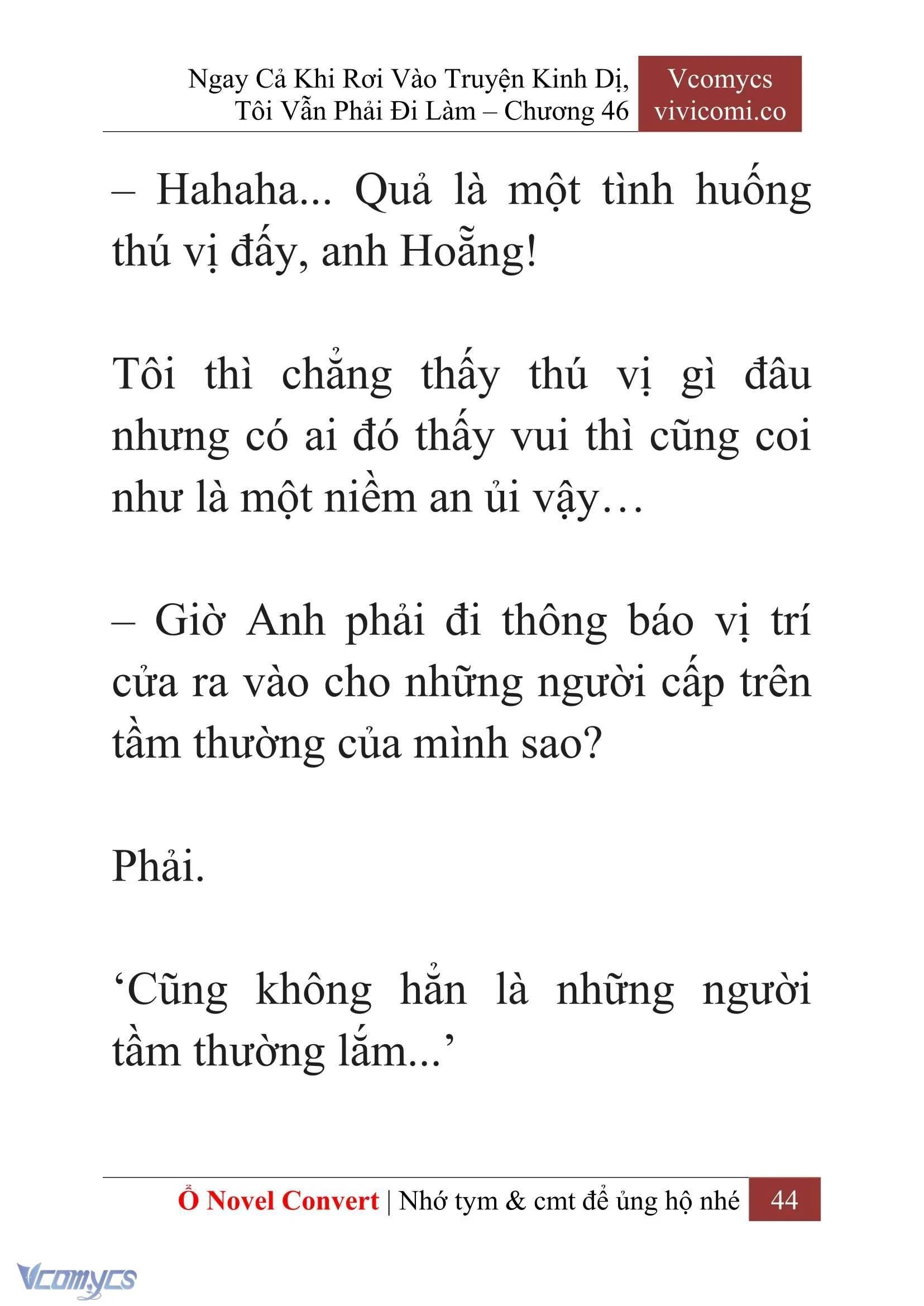 [Novel] Ngay Cả Khi Rơi Vào Truyện Kinh Dị, Tôi Vẫn Phải Đi Làm Chapter  46 - 46