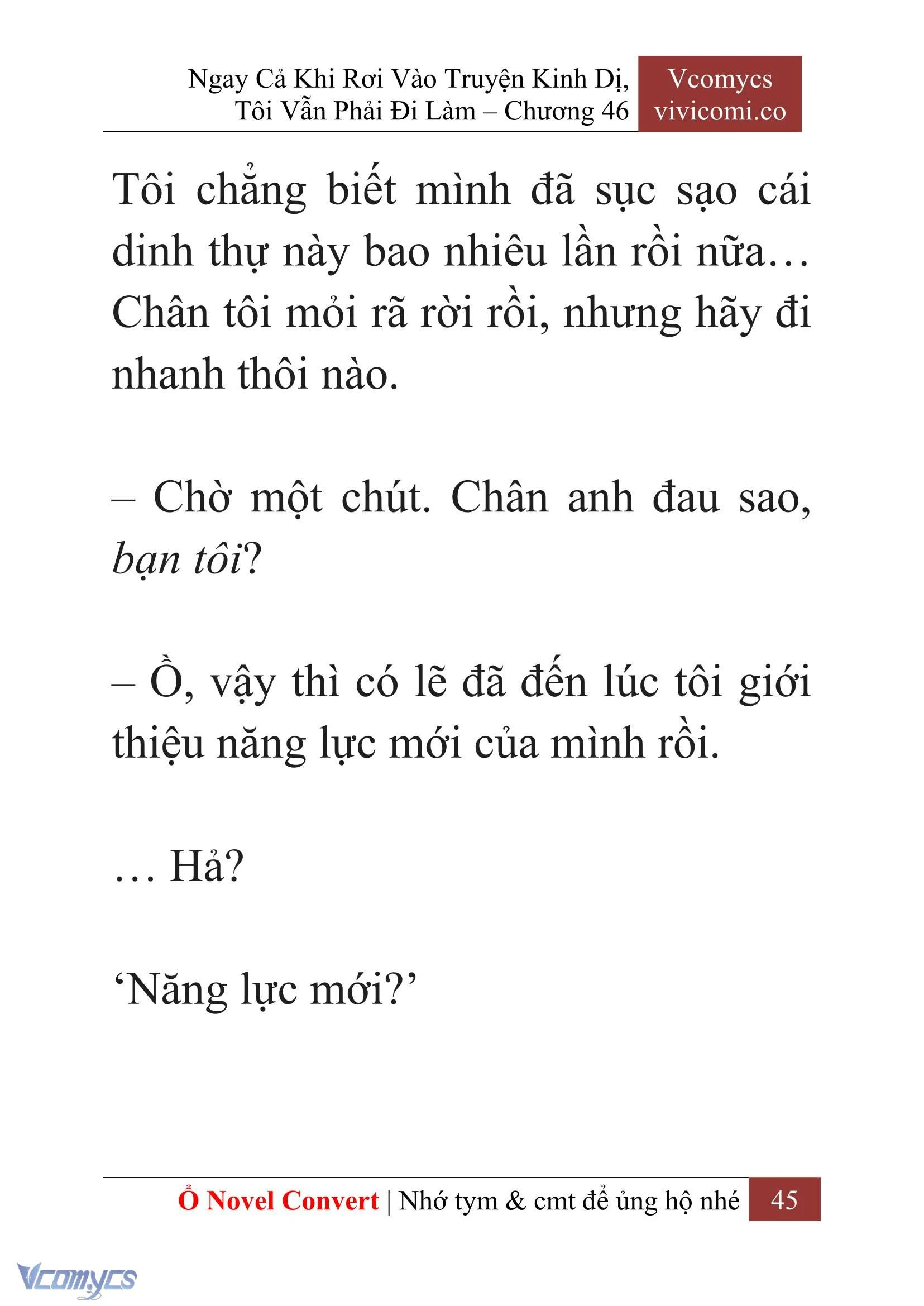 [Novel] Ngay Cả Khi Rơi Vào Truyện Kinh Dị, Tôi Vẫn Phải Đi Làm Chapter  46 - 47