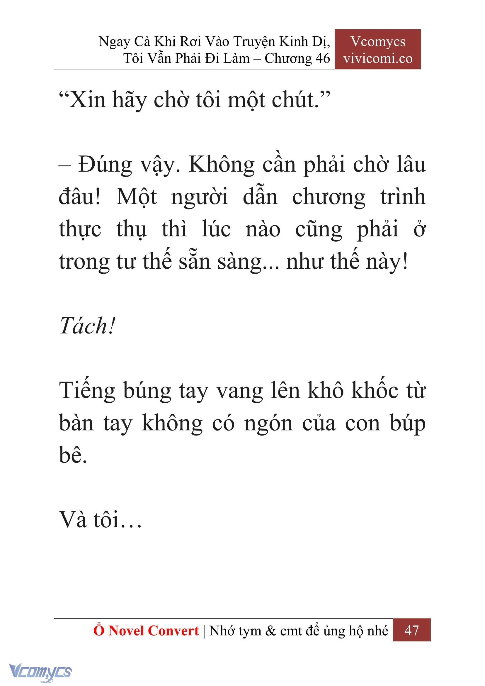 [Novel] Ngay Cả Khi Rơi Vào Truyện Kinh Dị, Tôi Vẫn Phải Đi Làm Chapter  46 - 49