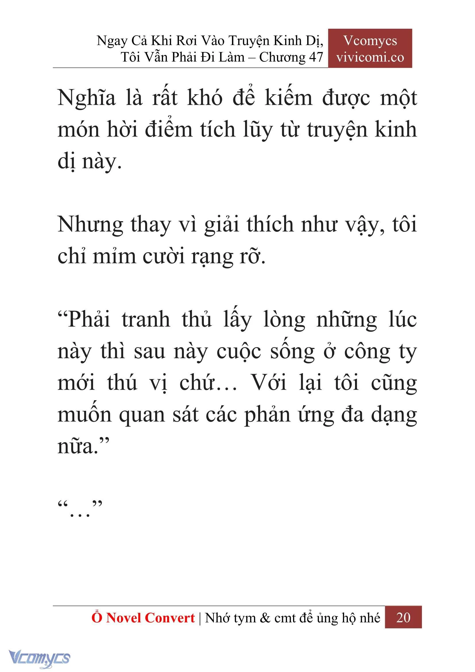 [Novel] Ngay Cả Khi Rơi Vào Truyện Kinh Dị, Tôi Vẫn Phải Đi Làm Chapter  47 - 22