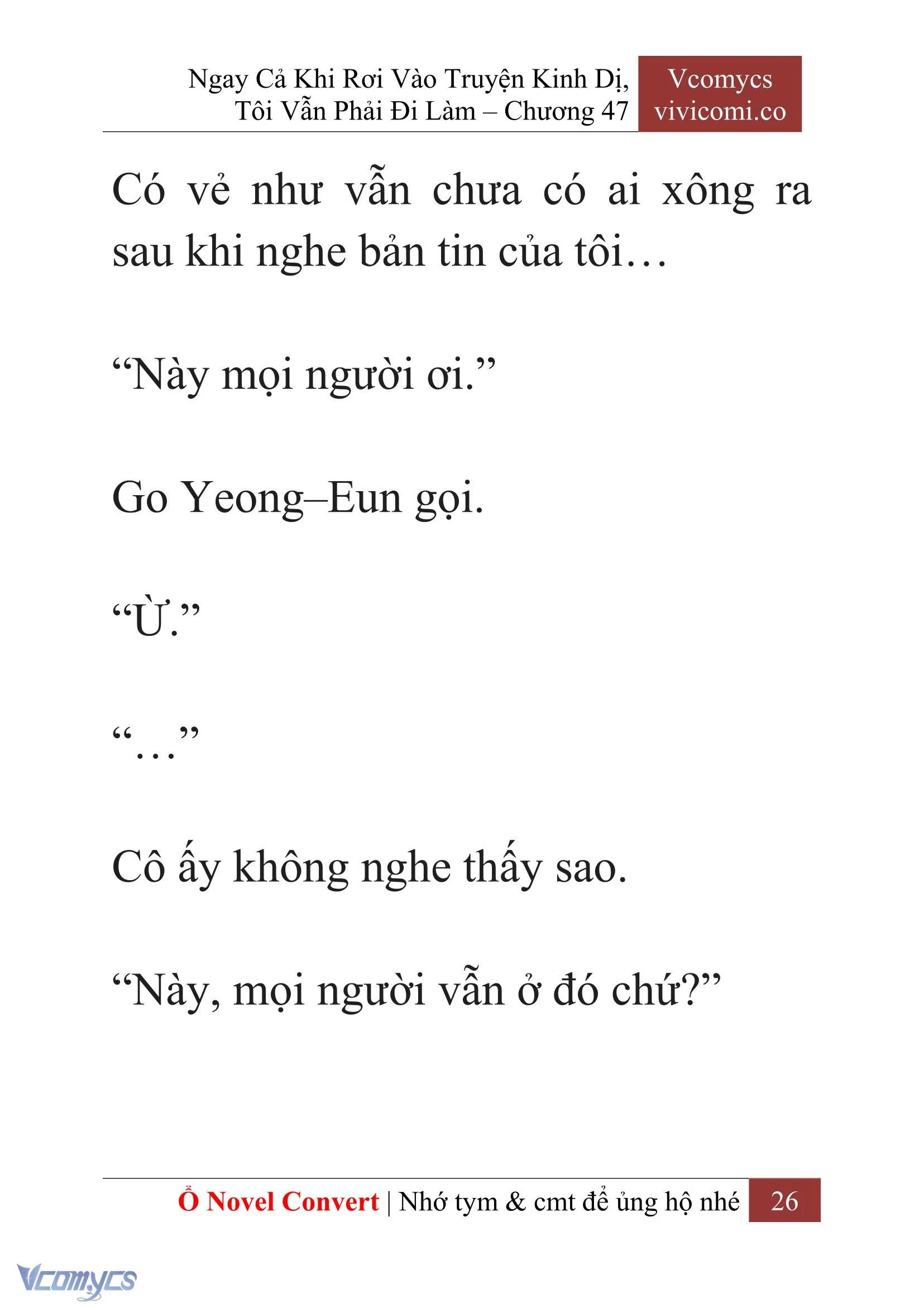 [Novel] Ngay Cả Khi Rơi Vào Truyện Kinh Dị, Tôi Vẫn Phải Đi Làm Chapter  47 - 28