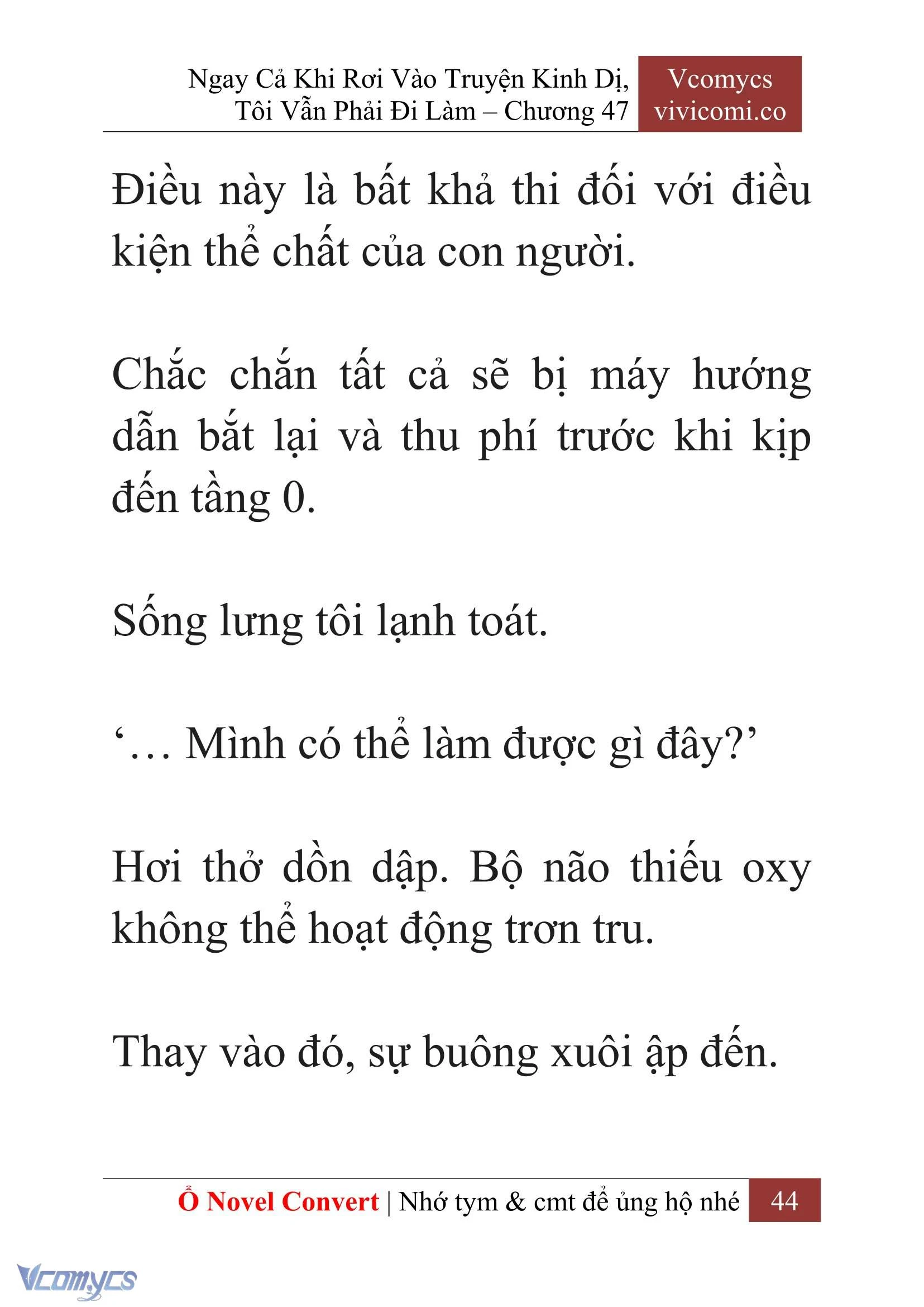 [Novel] Ngay Cả Khi Rơi Vào Truyện Kinh Dị, Tôi Vẫn Phải Đi Làm Chapter  47 - 46