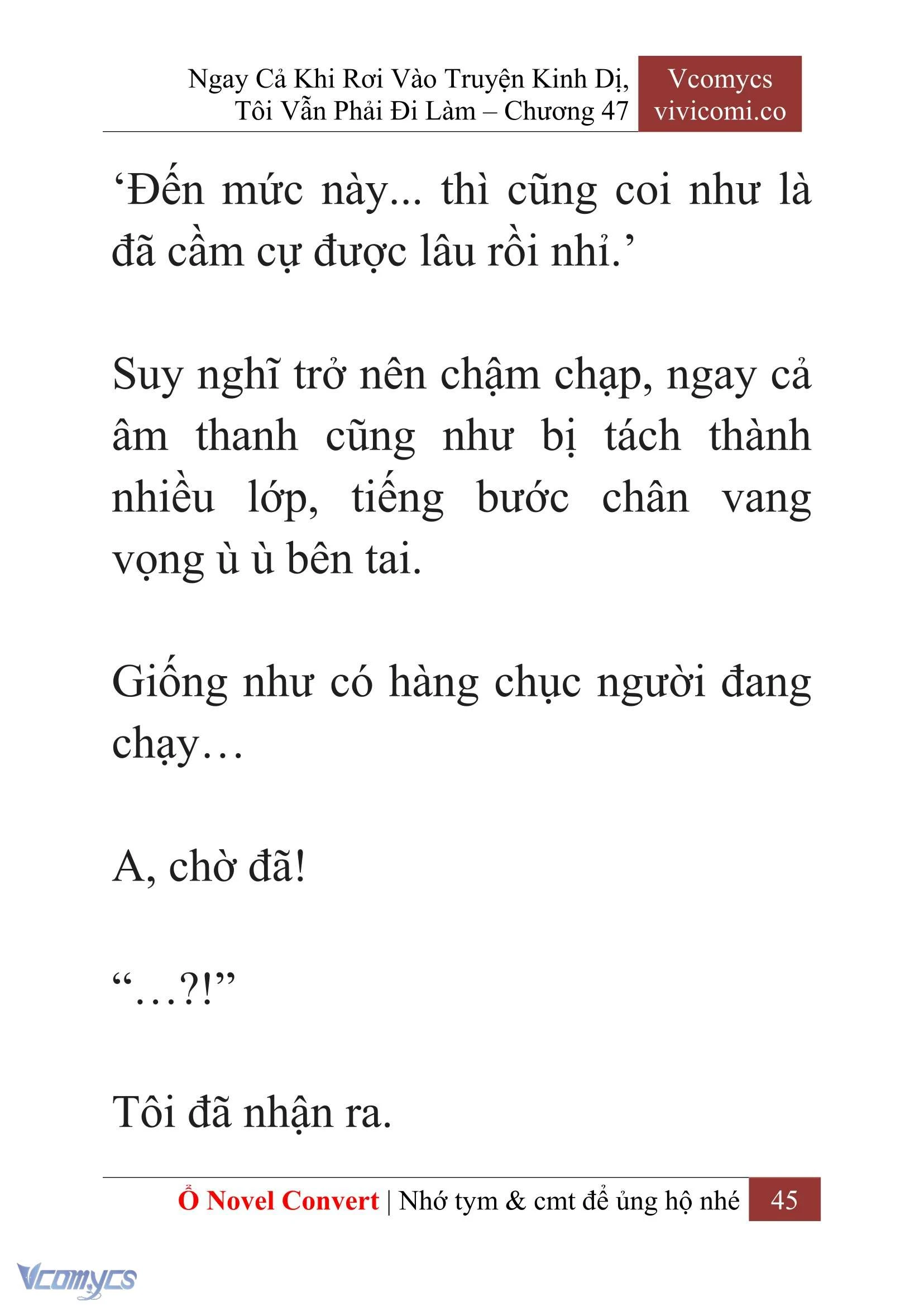 [Novel] Ngay Cả Khi Rơi Vào Truyện Kinh Dị, Tôi Vẫn Phải Đi Làm Chapter  47 - 47