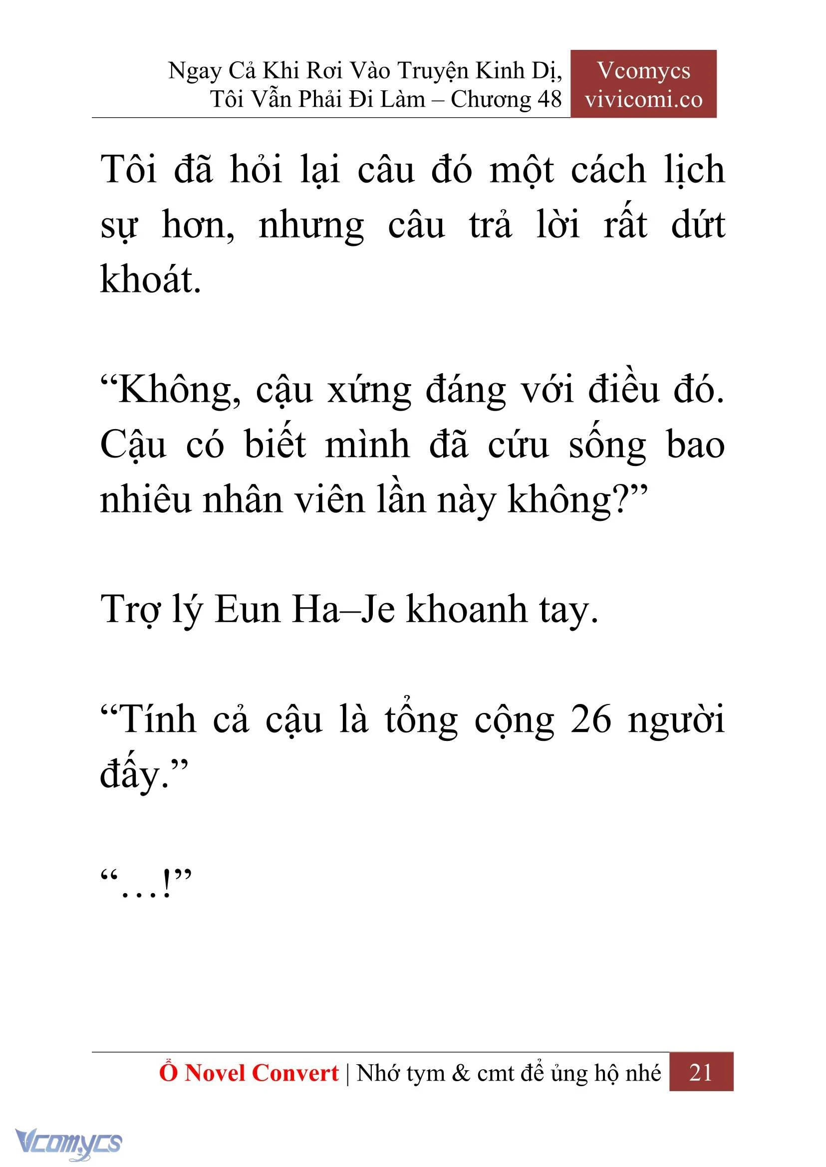 [Novel] Ngay Cả Khi Rơi Vào Truyện Kinh Dị, Tôi Vẫn Phải Đi Làm Chapter  48 - 23