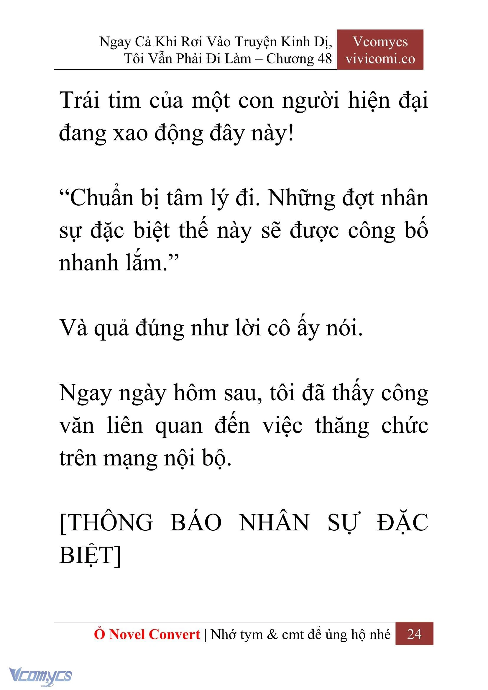 [Novel] Ngay Cả Khi Rơi Vào Truyện Kinh Dị, Tôi Vẫn Phải Đi Làm Chapter  48 - 26