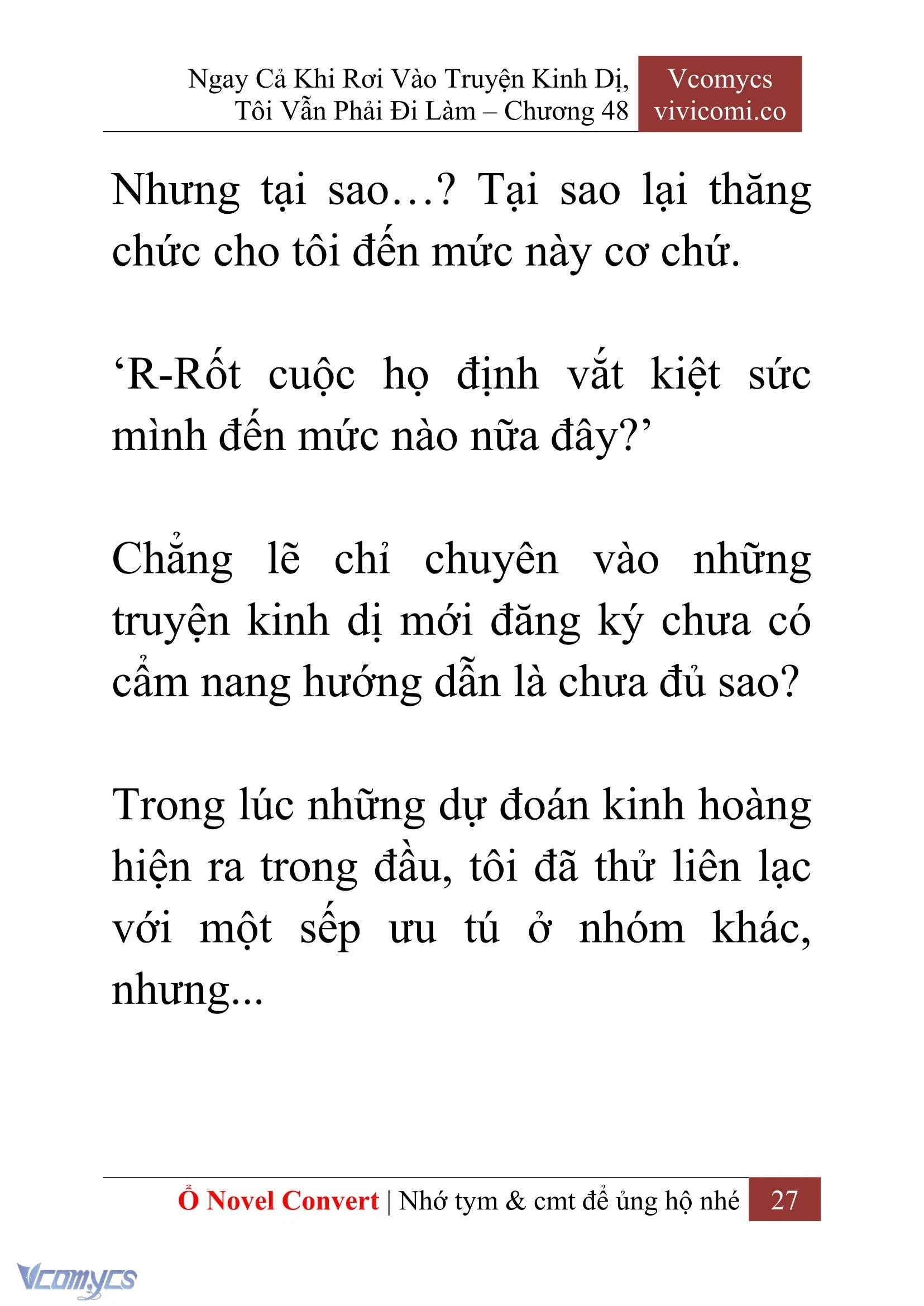 [Novel] Ngay Cả Khi Rơi Vào Truyện Kinh Dị, Tôi Vẫn Phải Đi Làm Chapter  48 - 29