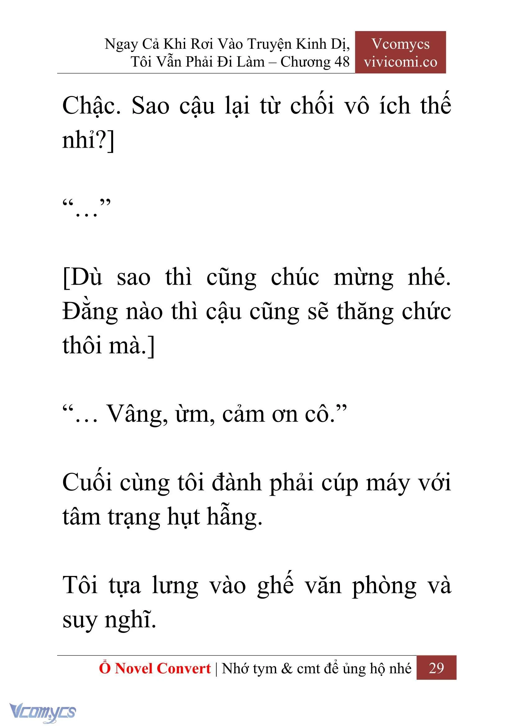 [Novel] Ngay Cả Khi Rơi Vào Truyện Kinh Dị, Tôi Vẫn Phải Đi Làm Chapter  48 - 31