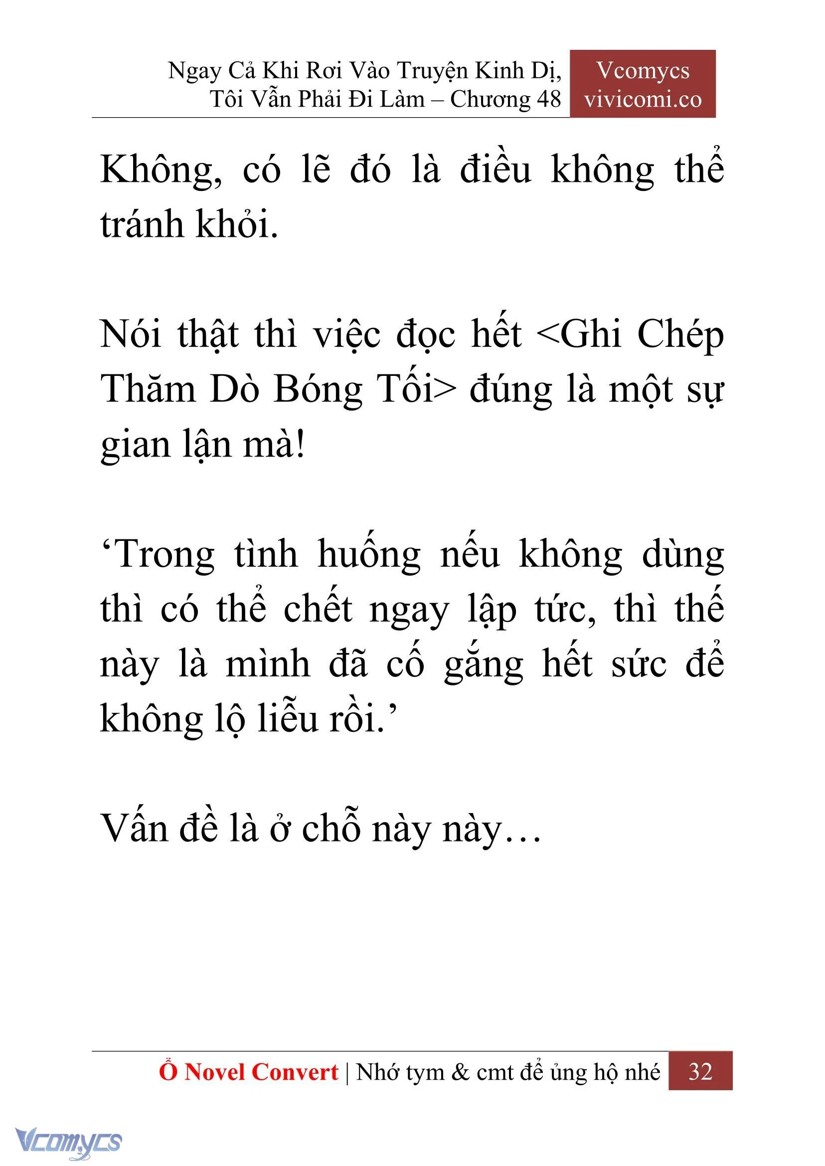 [Novel] Ngay Cả Khi Rơi Vào Truyện Kinh Dị, Tôi Vẫn Phải Đi Làm Chapter  48 - 34