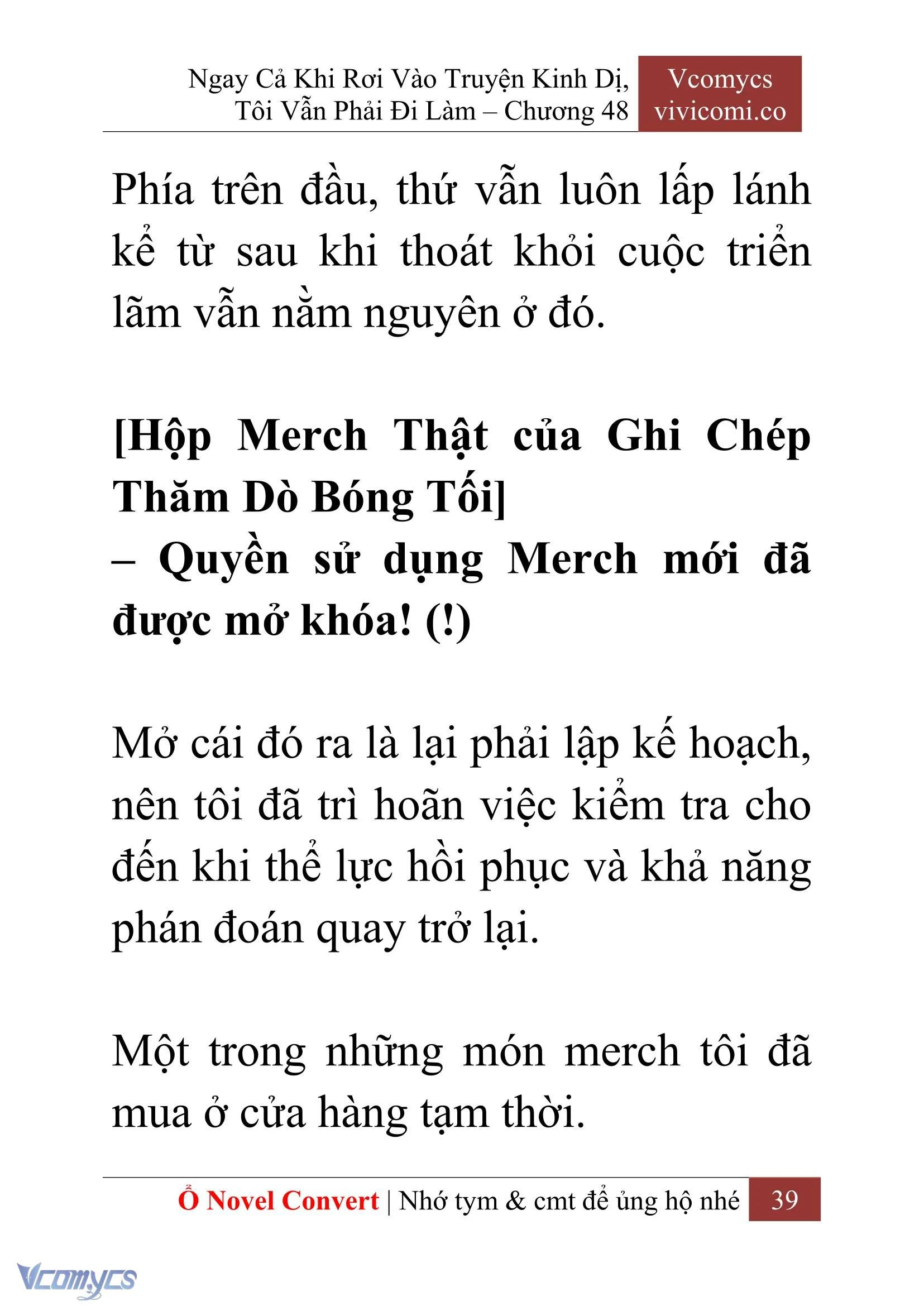 [Novel] Ngay Cả Khi Rơi Vào Truyện Kinh Dị, Tôi Vẫn Phải Đi Làm Chapter  48 - 41