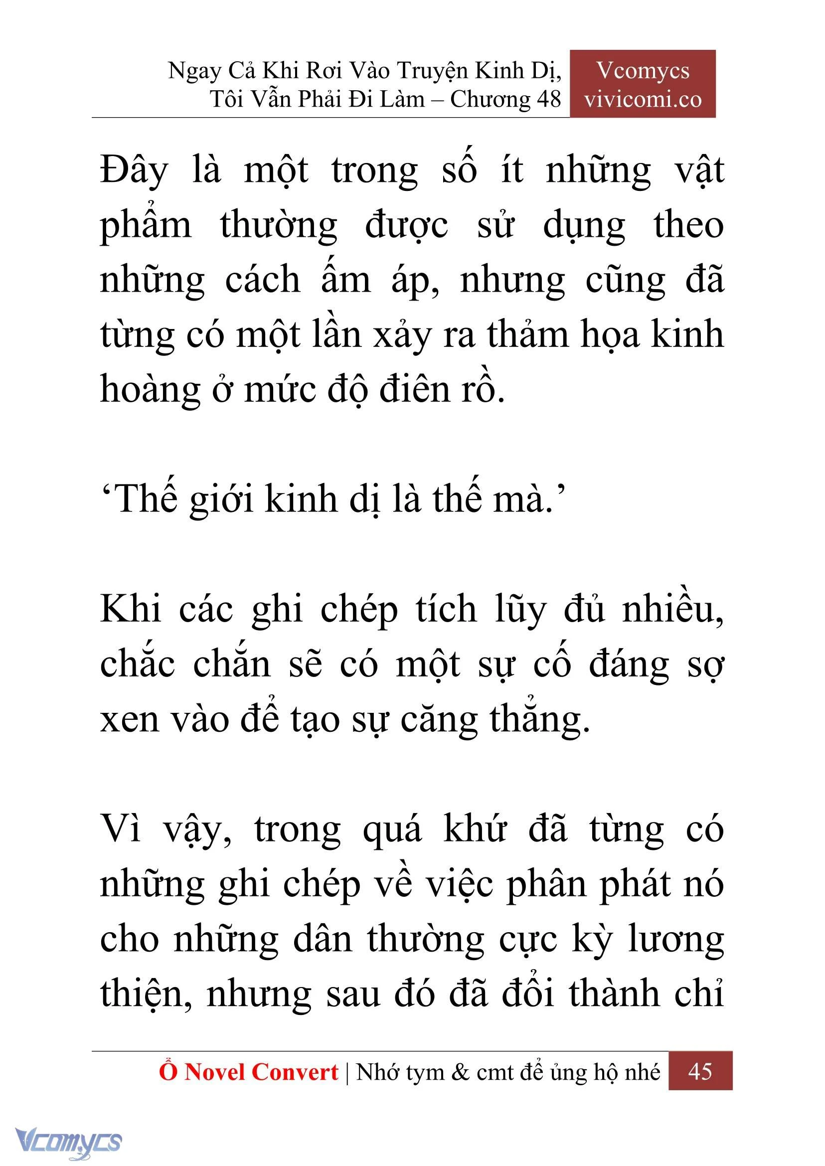 [Novel] Ngay Cả Khi Rơi Vào Truyện Kinh Dị, Tôi Vẫn Phải Đi Làm Chapter  48 - 47